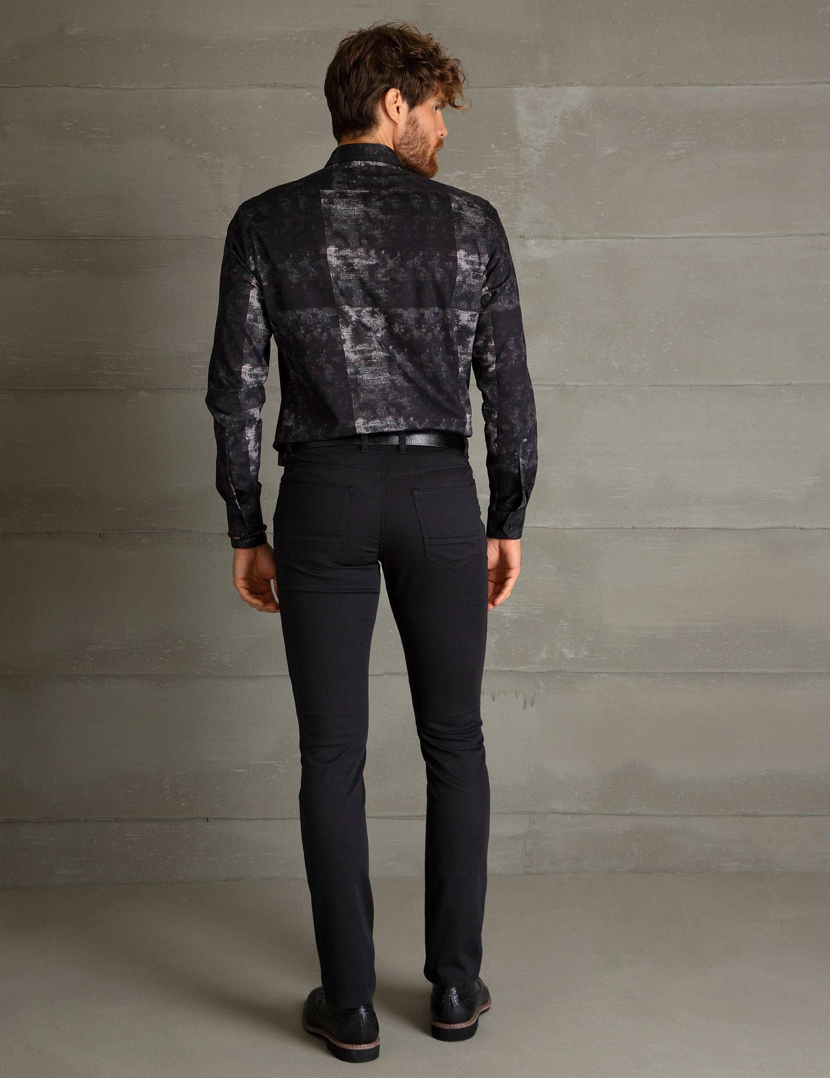 Siyah Slim Fit Chino Pantolon