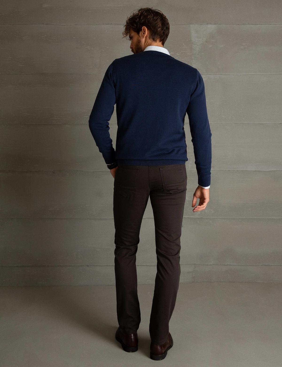 Kahverengi Slim Fit Chino Pantolon - 50194210084