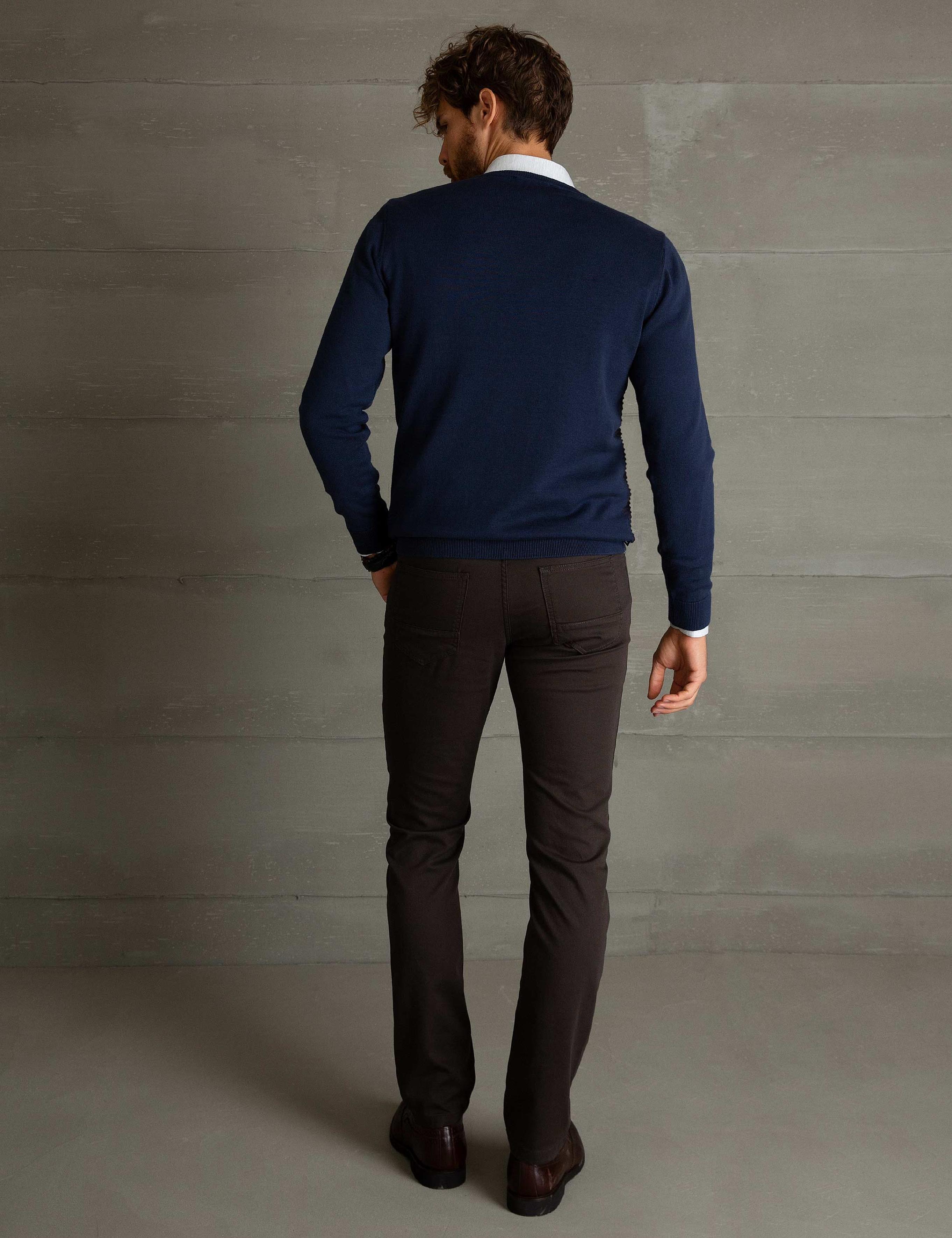 Kahverengi Slim Fit Chino Pantolon