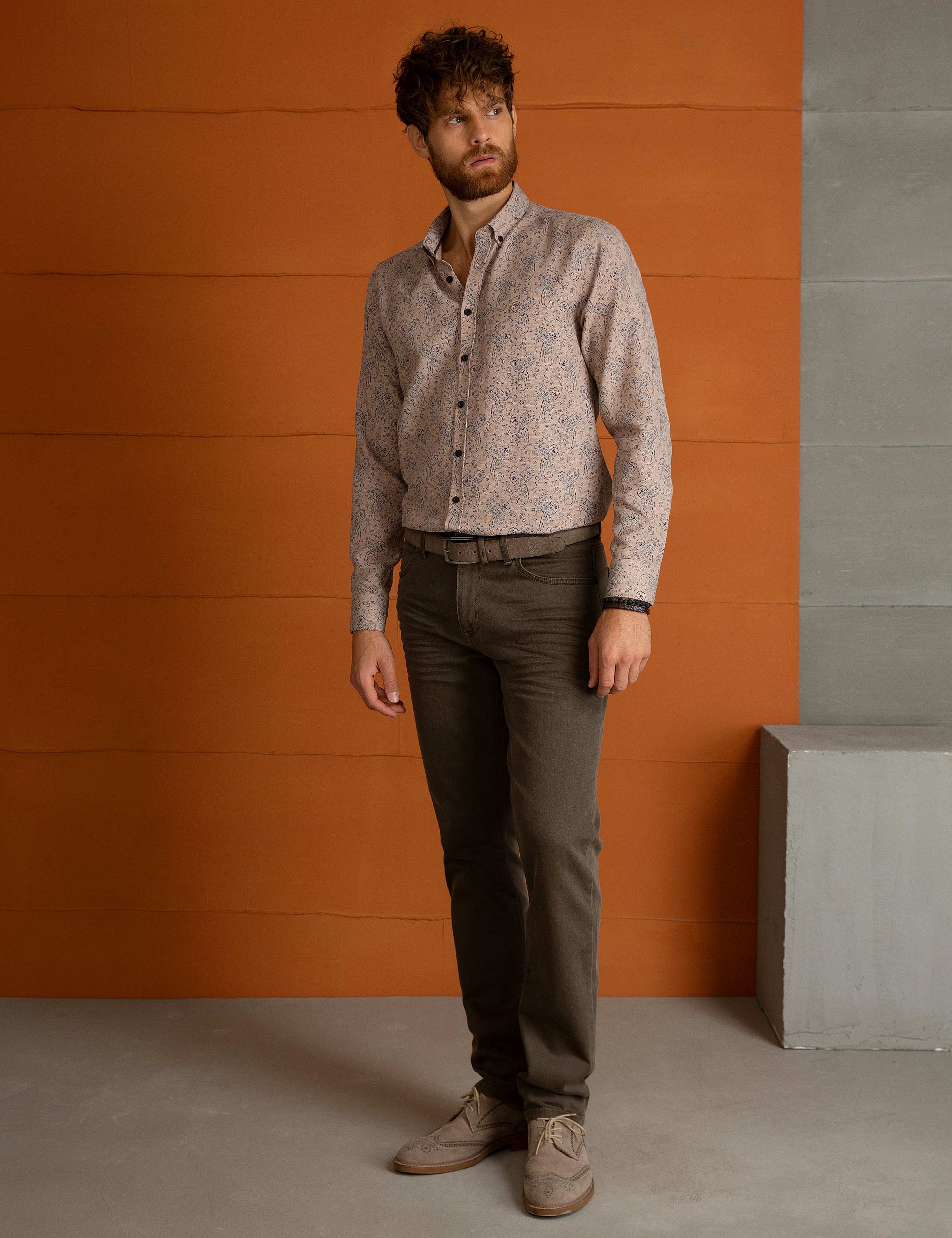 Açık Kahverengi Denim Pantolon - Image 1