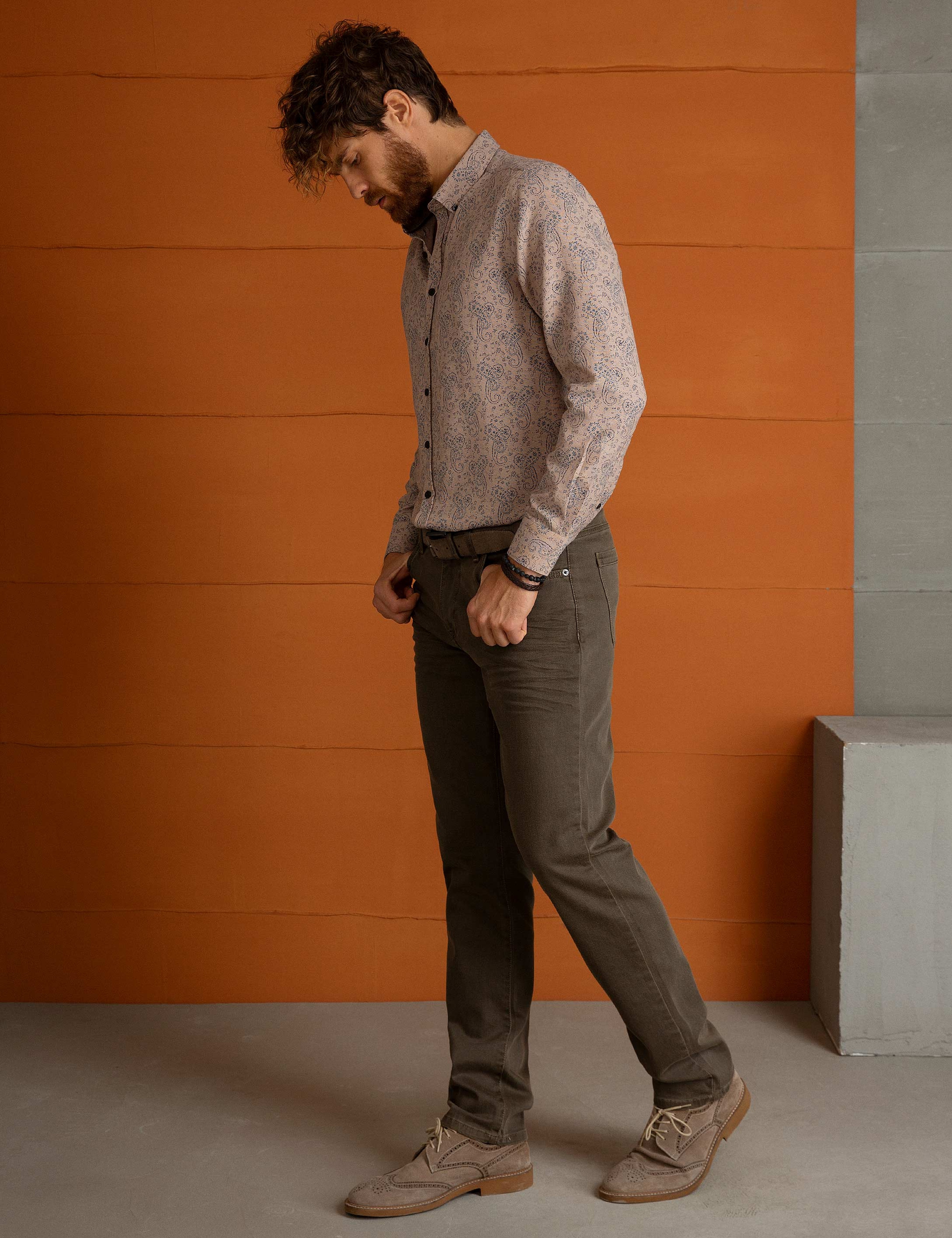 Açık Kahverengi Denim Pantolon - Image 2