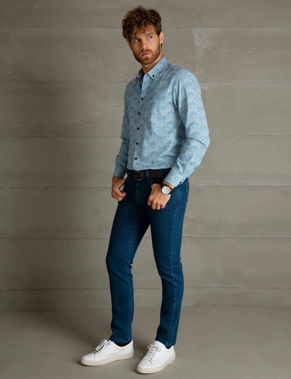 Açık Lacivert Denim Pantolon - 50196534024