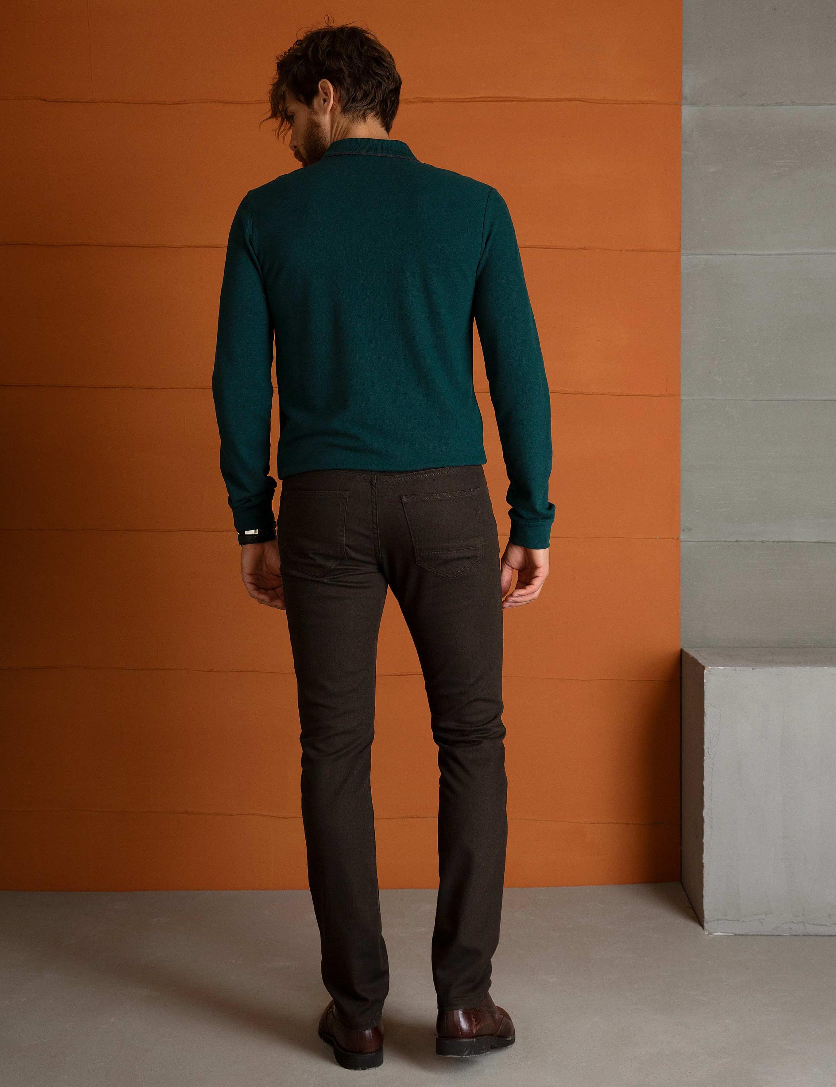 Kahverengi Slim Fit Chino Pantolon
