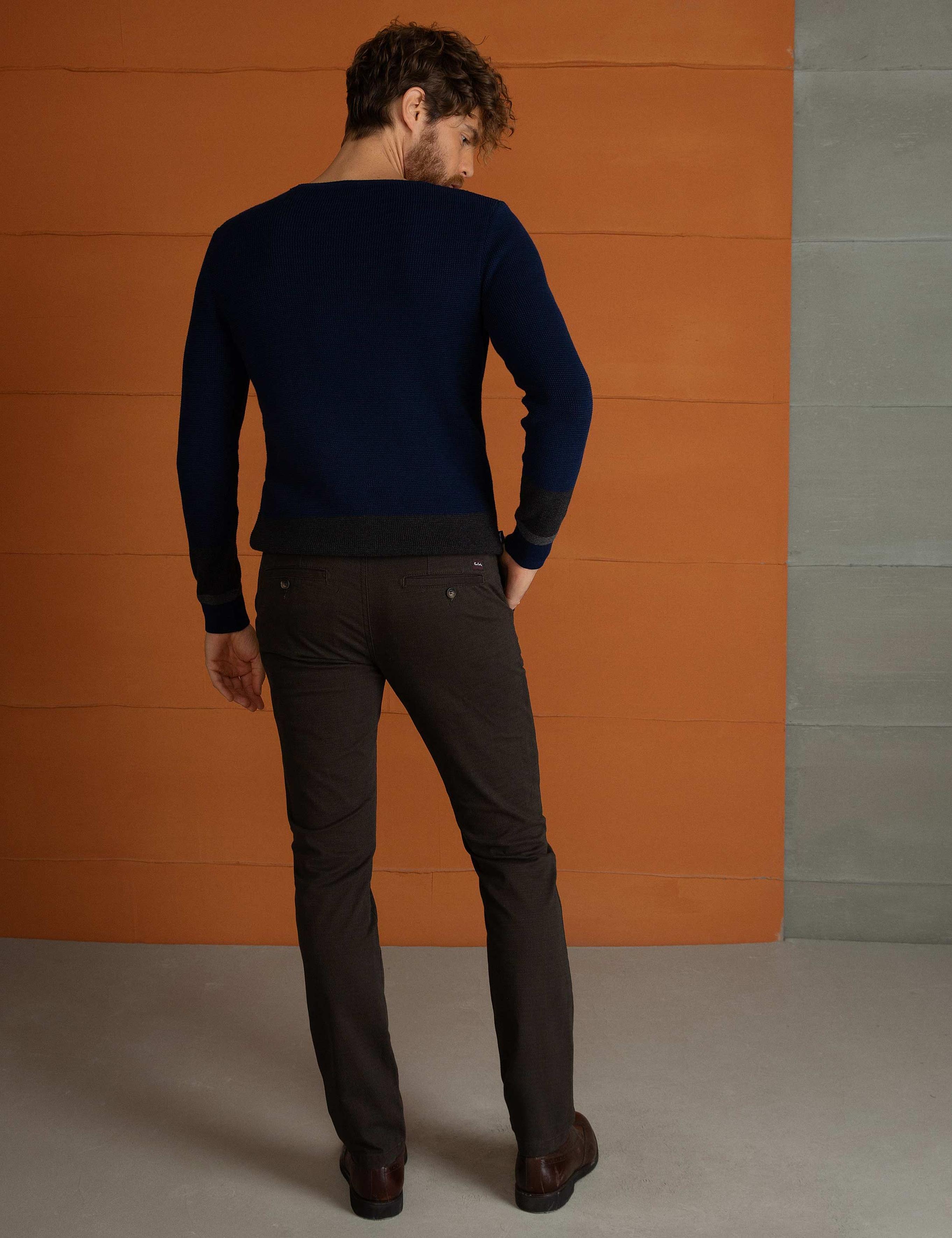 Kahverengi Slim Fit Chino Pantolon