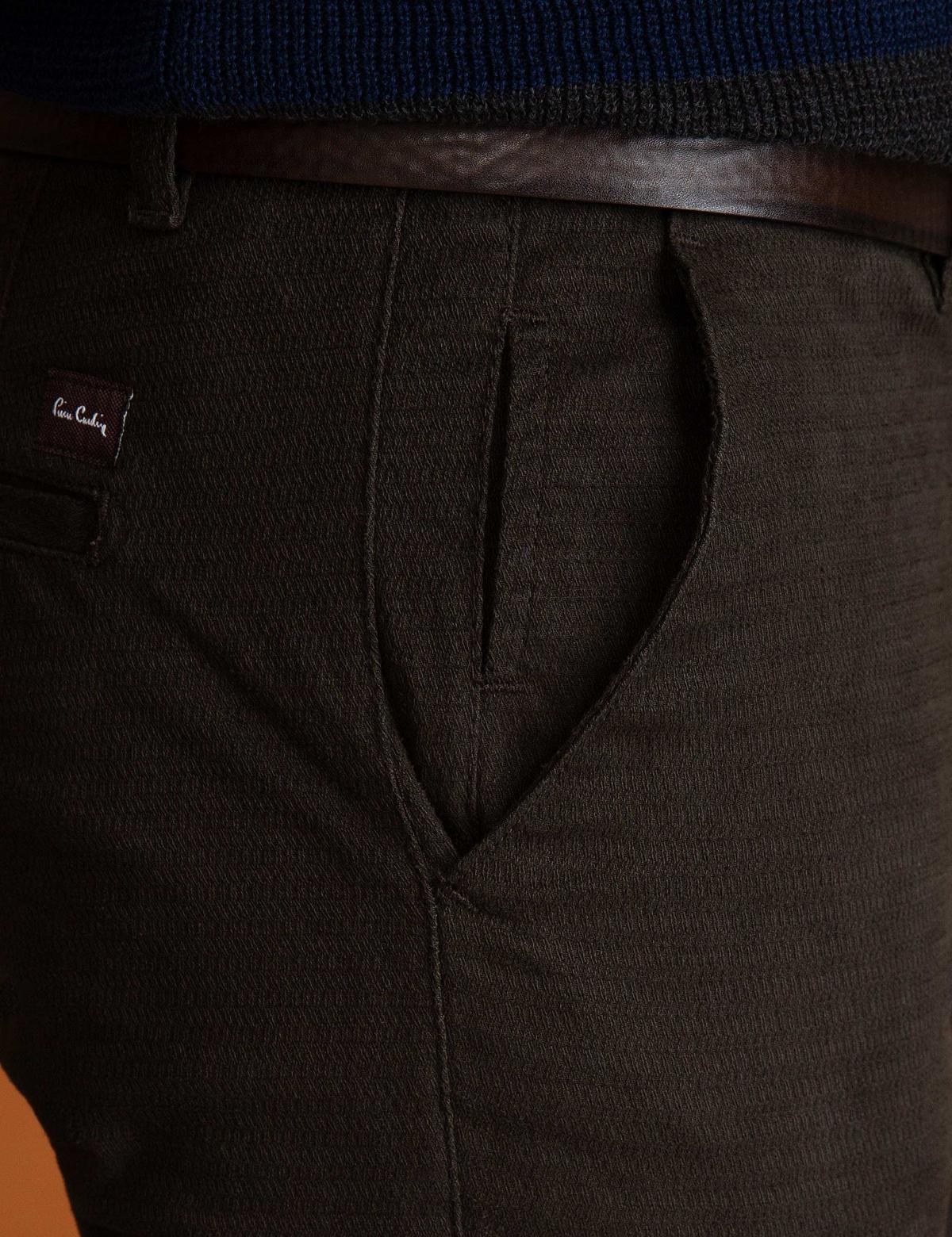 Kahverengi Slim Fit Chino Pantolon - 50197411012