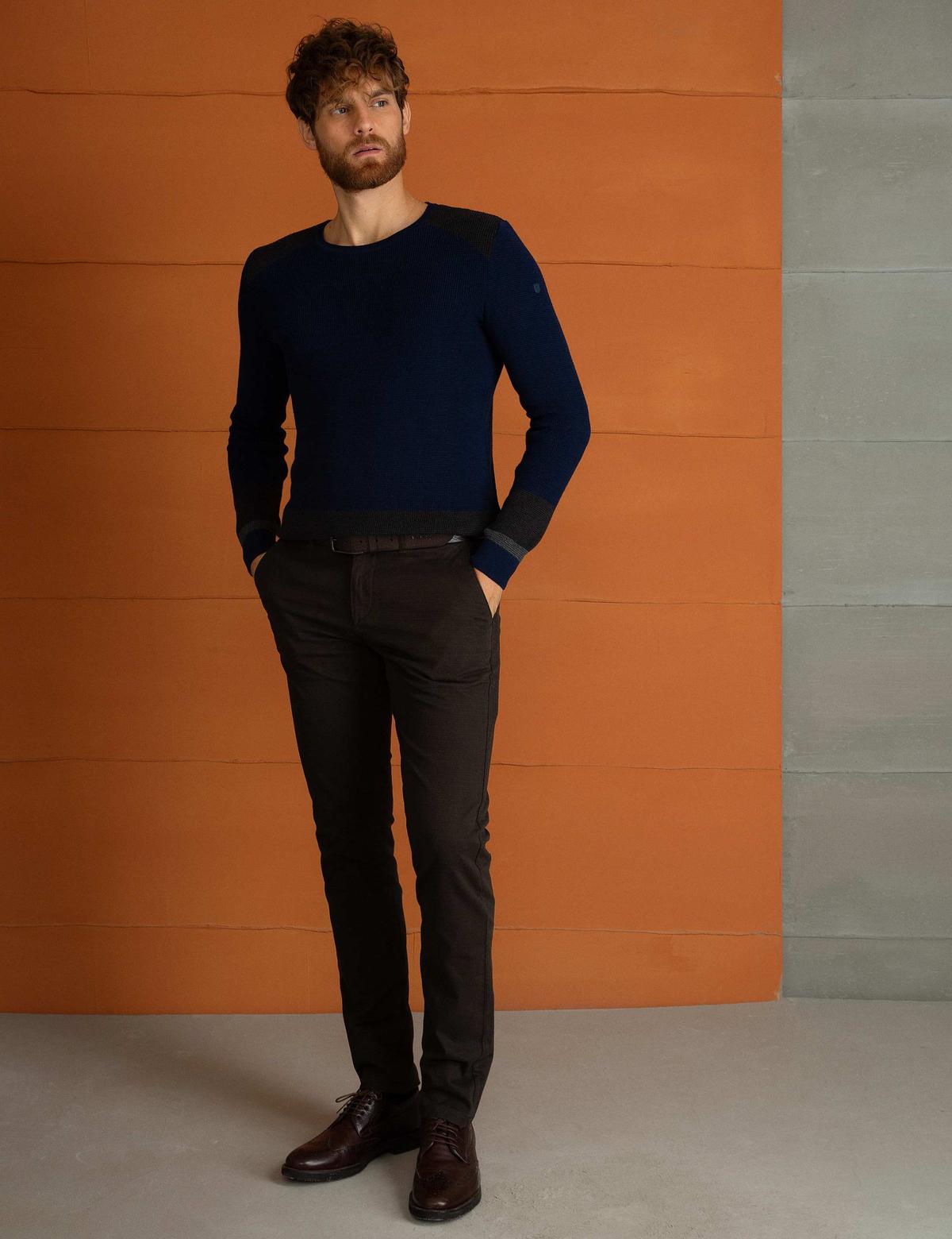 Kahverengi Slim Fit Chino Pantolon