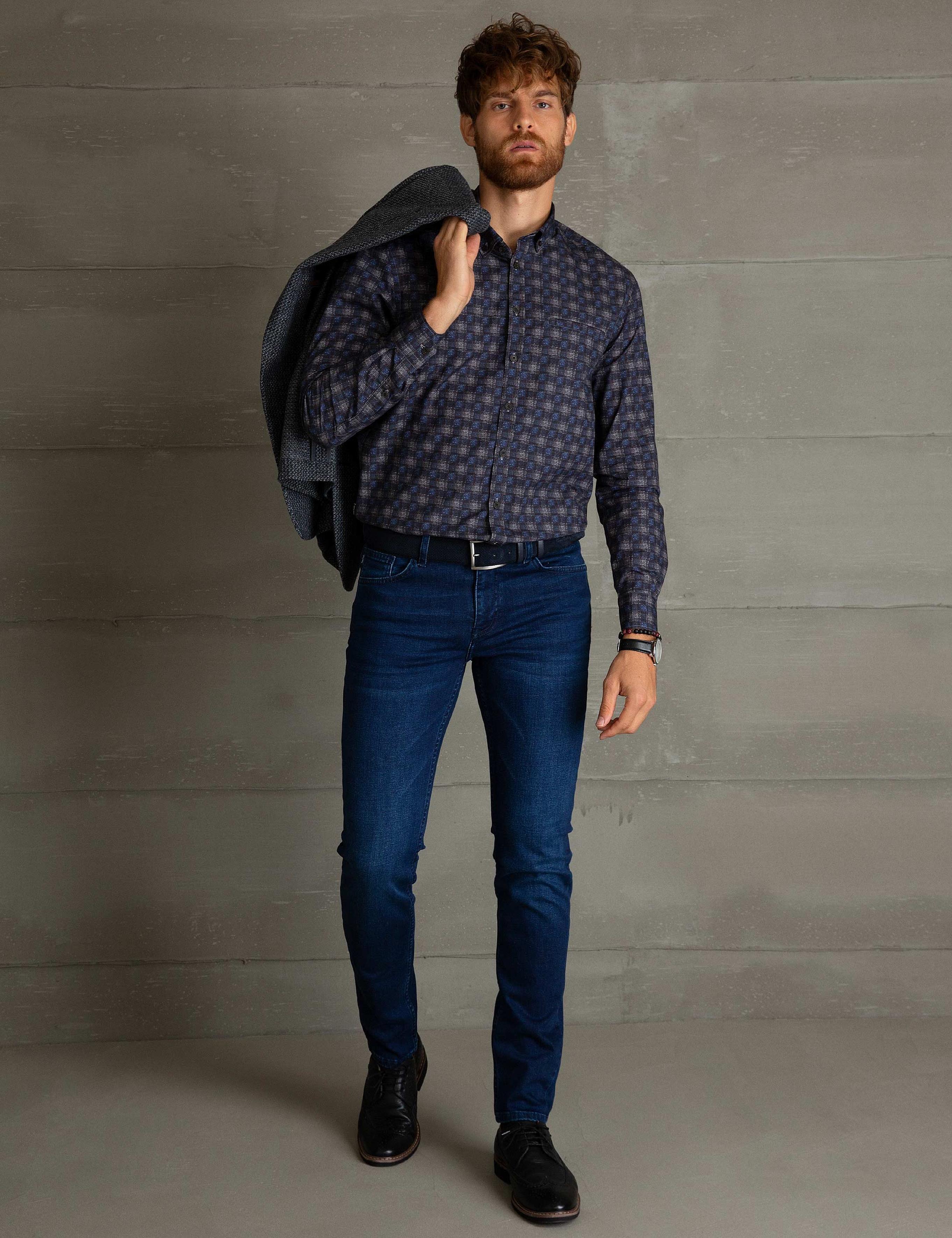 Lacivert Denim Pantolon