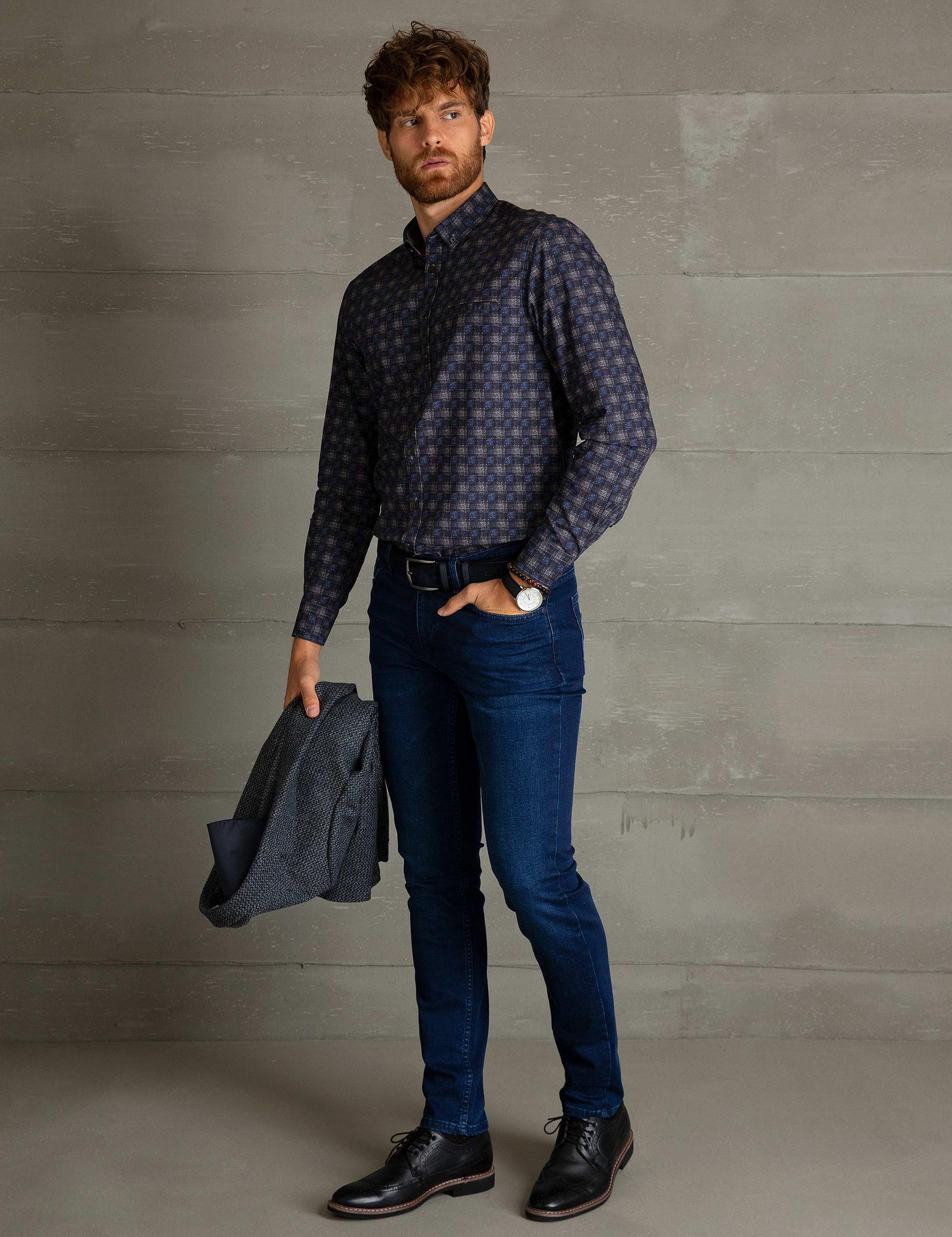 Lacivert Denim Pantolon