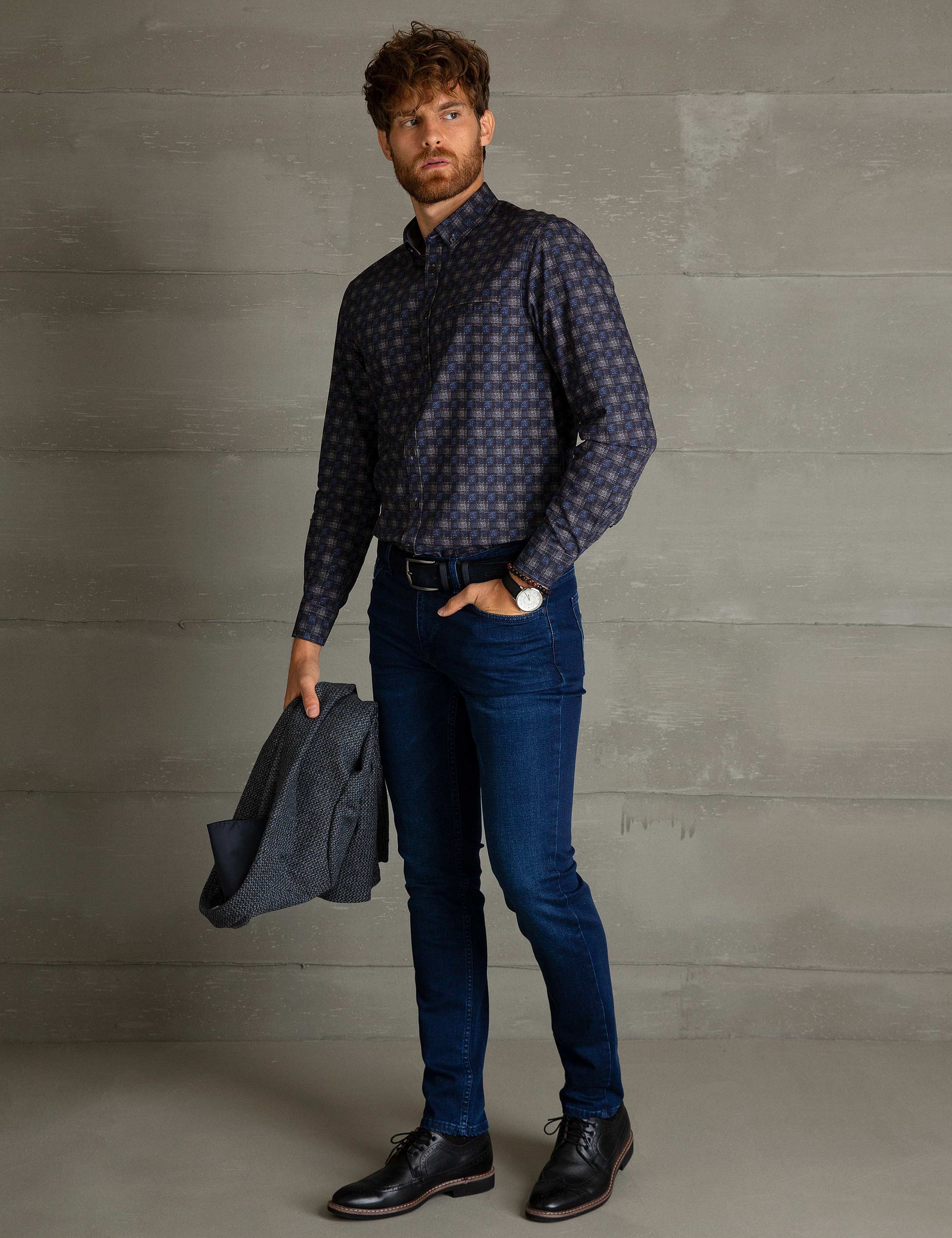Lacivert Denim Pantolon - Image 2