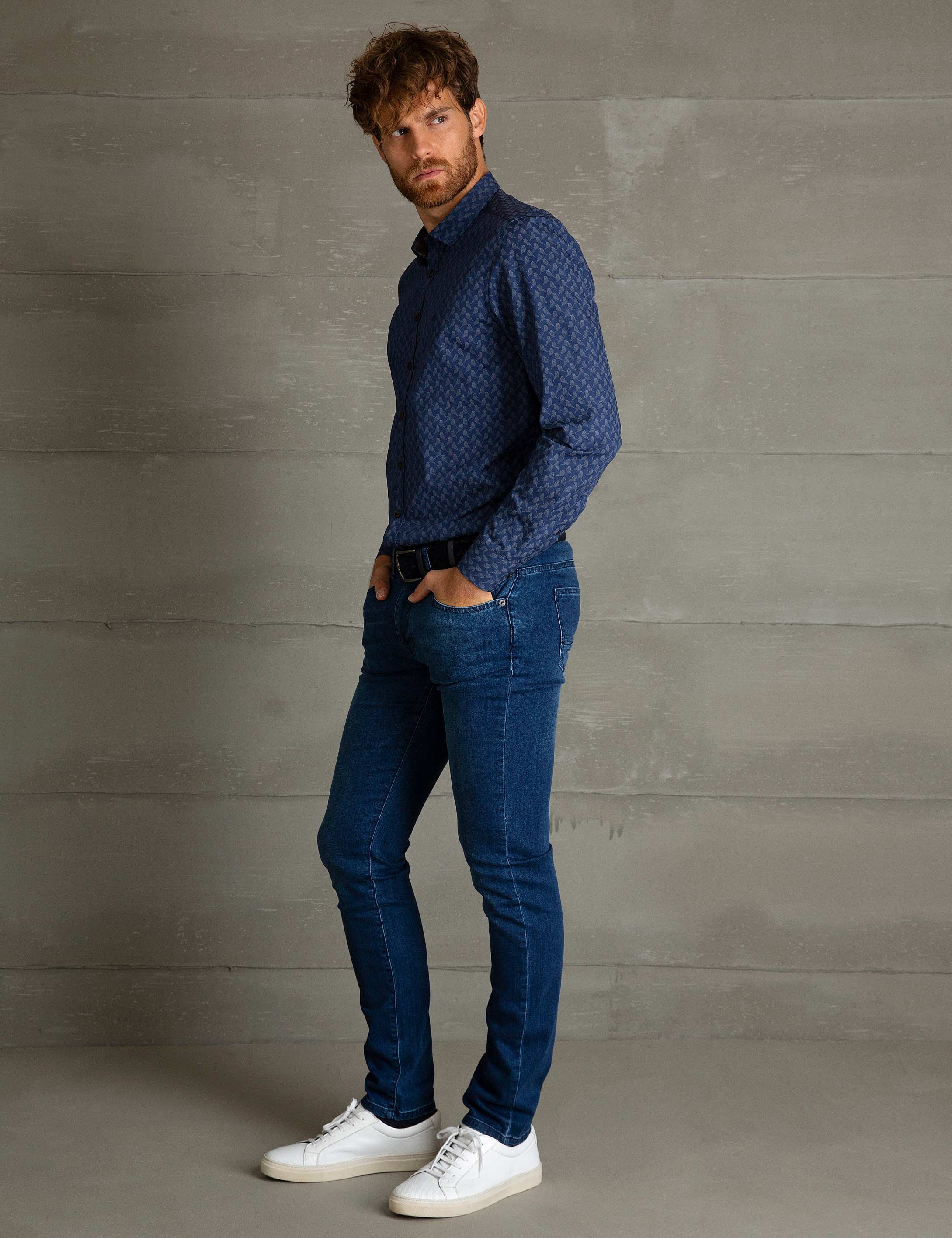 Lacivert Denim Pantolon - Image 2
