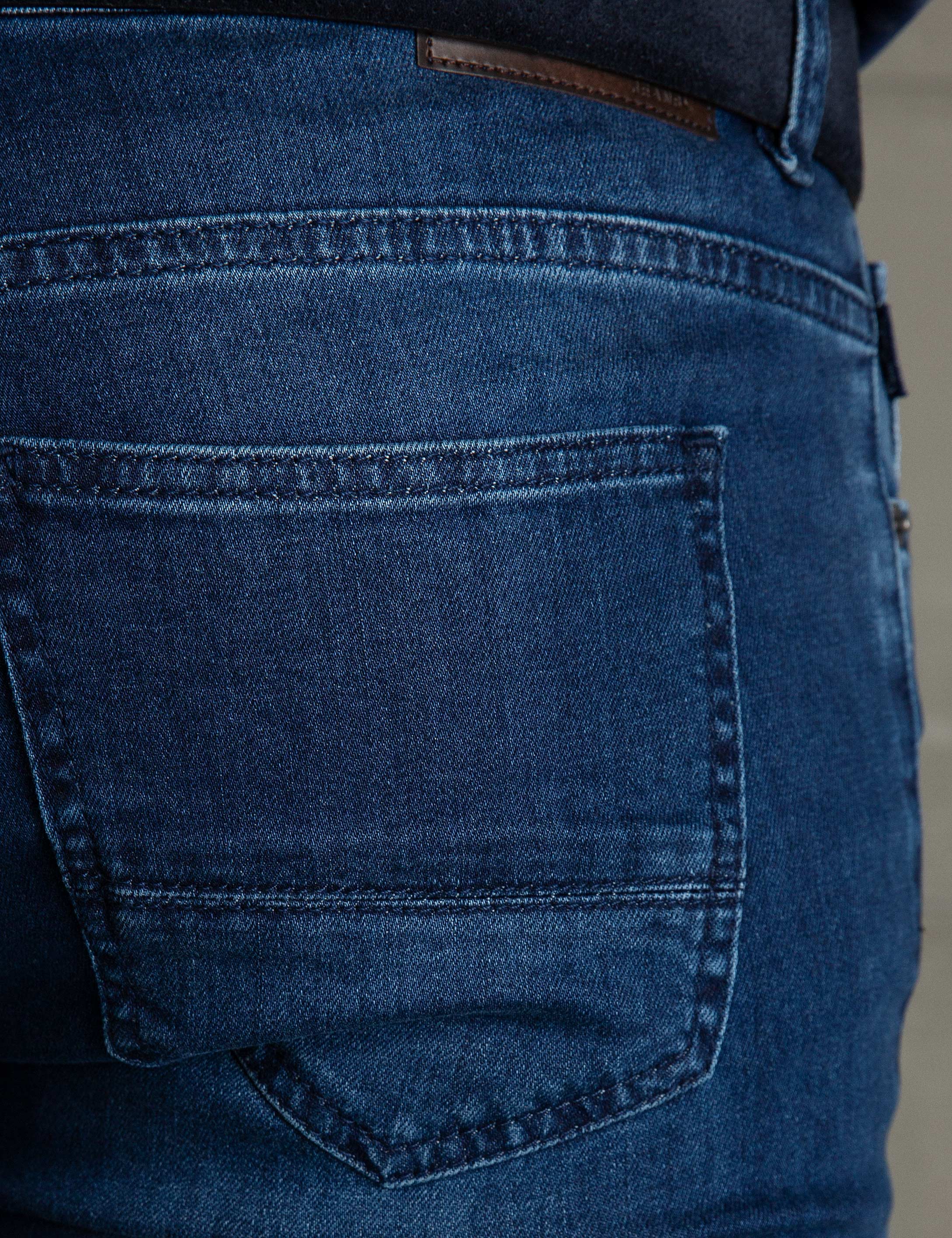 Lacivert Denim Pantolon - Image 4