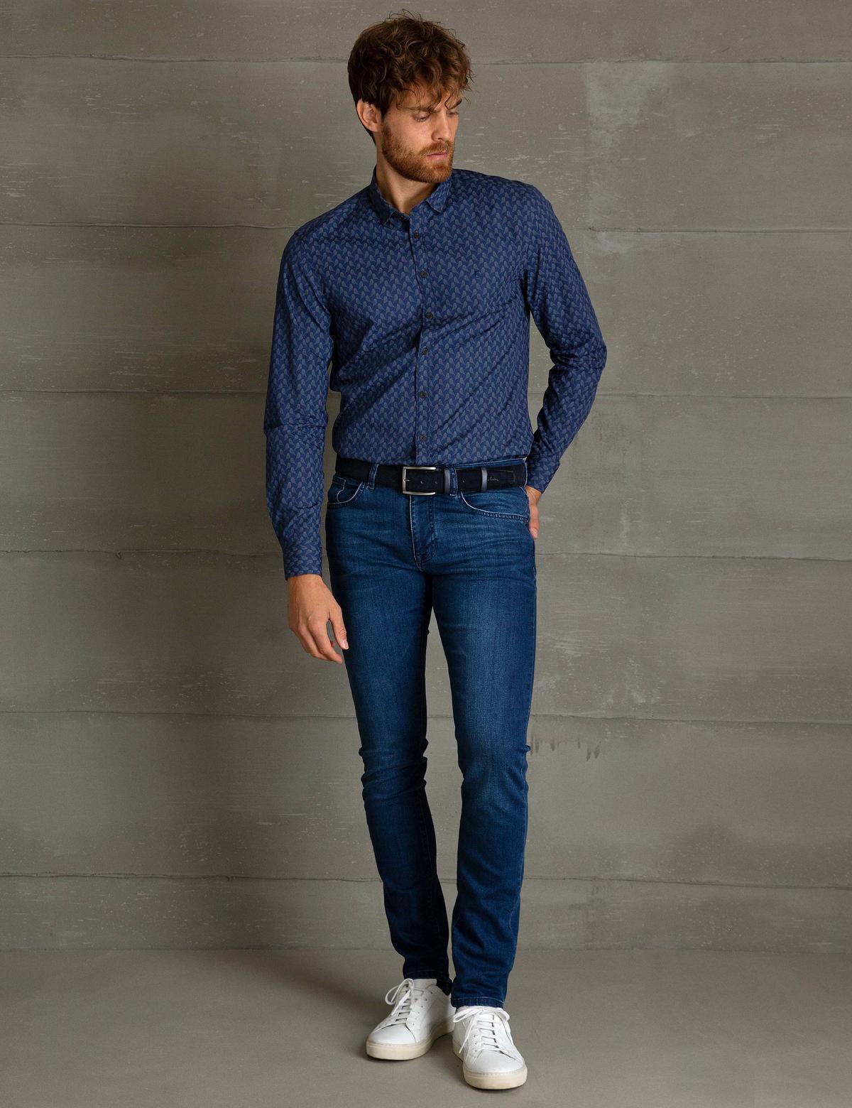 Lacivert Denim Pantolon