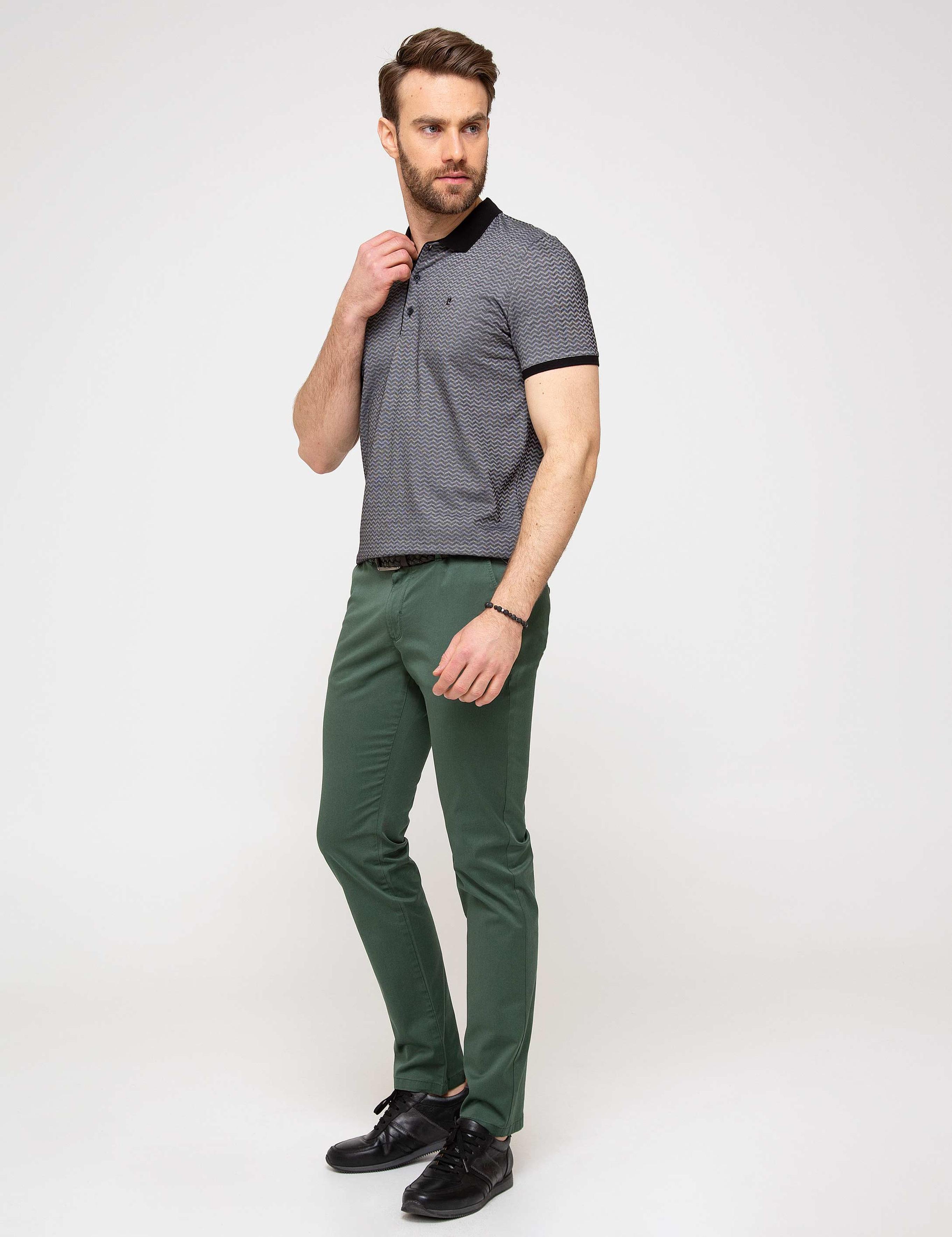 Yeşil Slim Fit Chino Pantolon