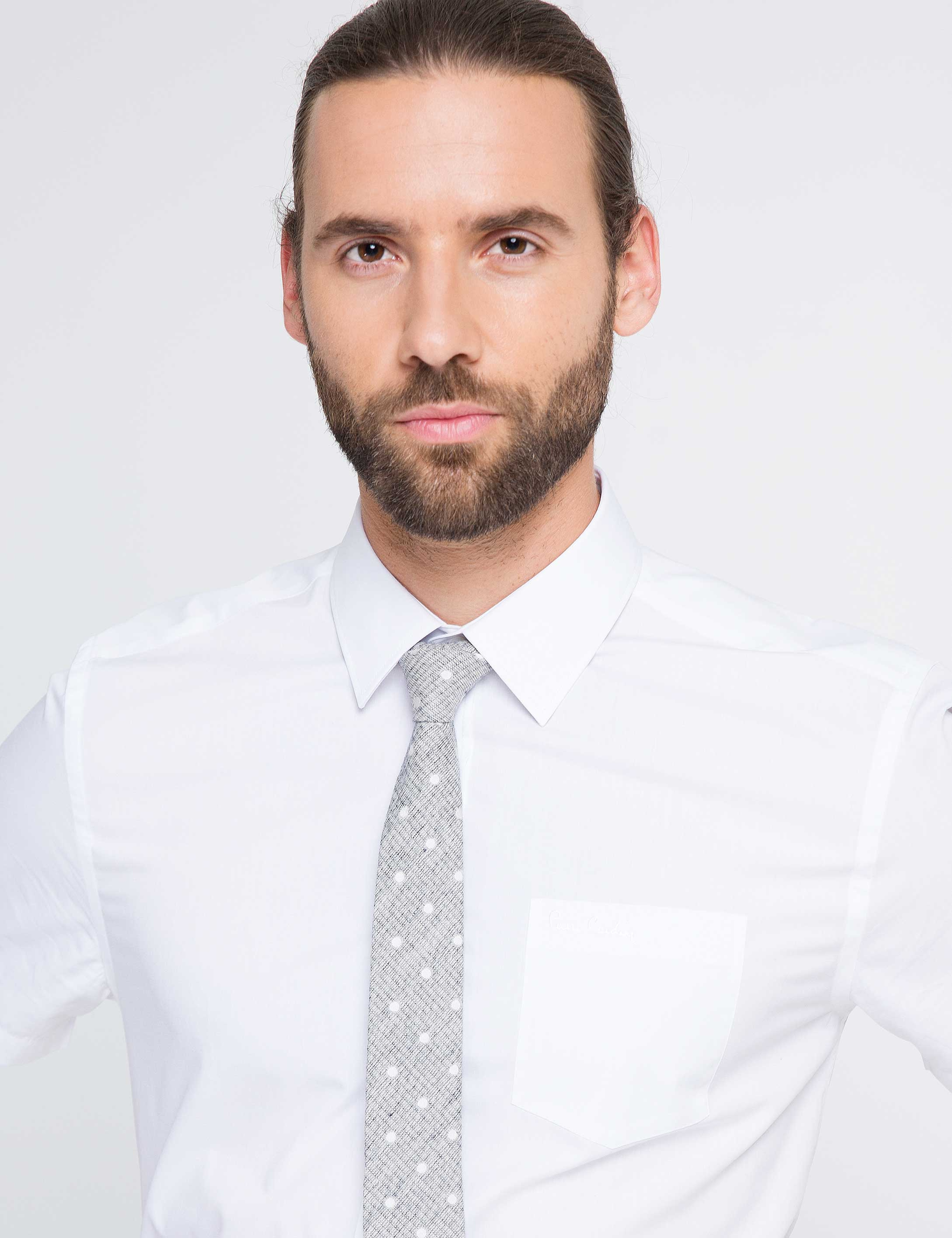 Beyaz Regular Fit Kısa Kollu Gömlek - Image 1