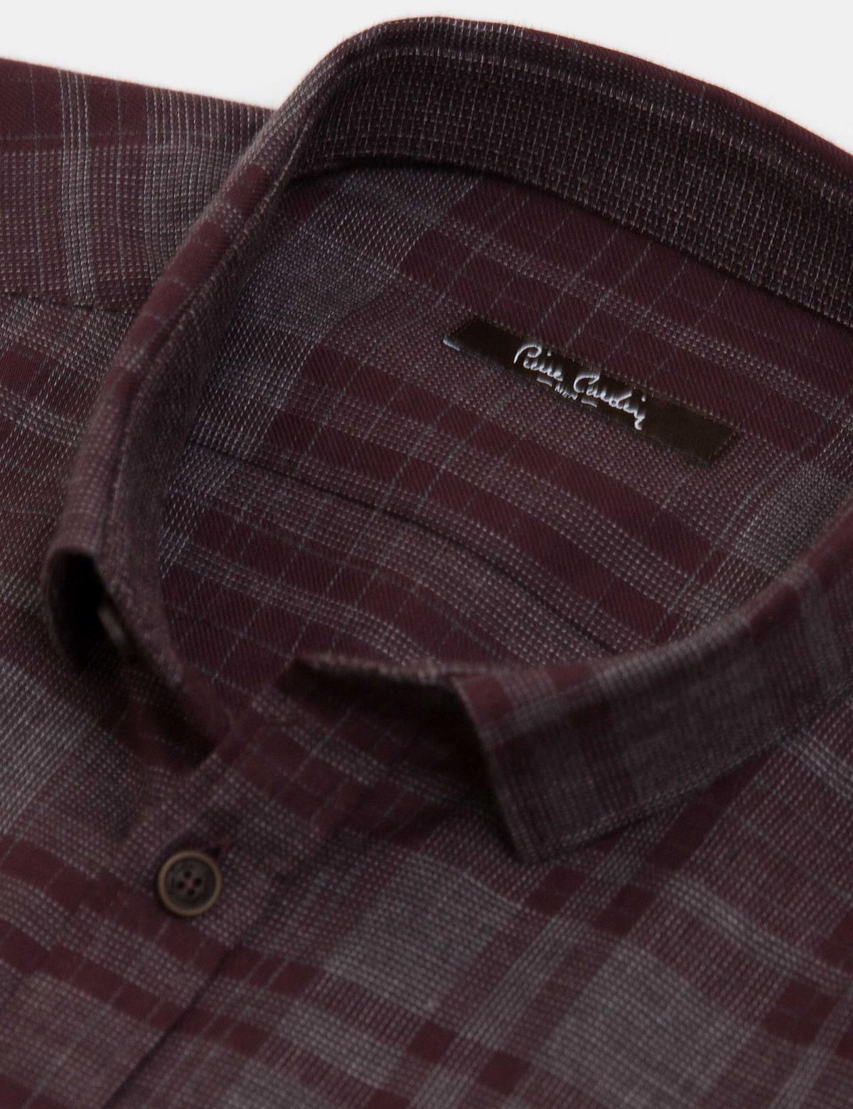 Bordo Slim Fit Gömlek - 50174781018