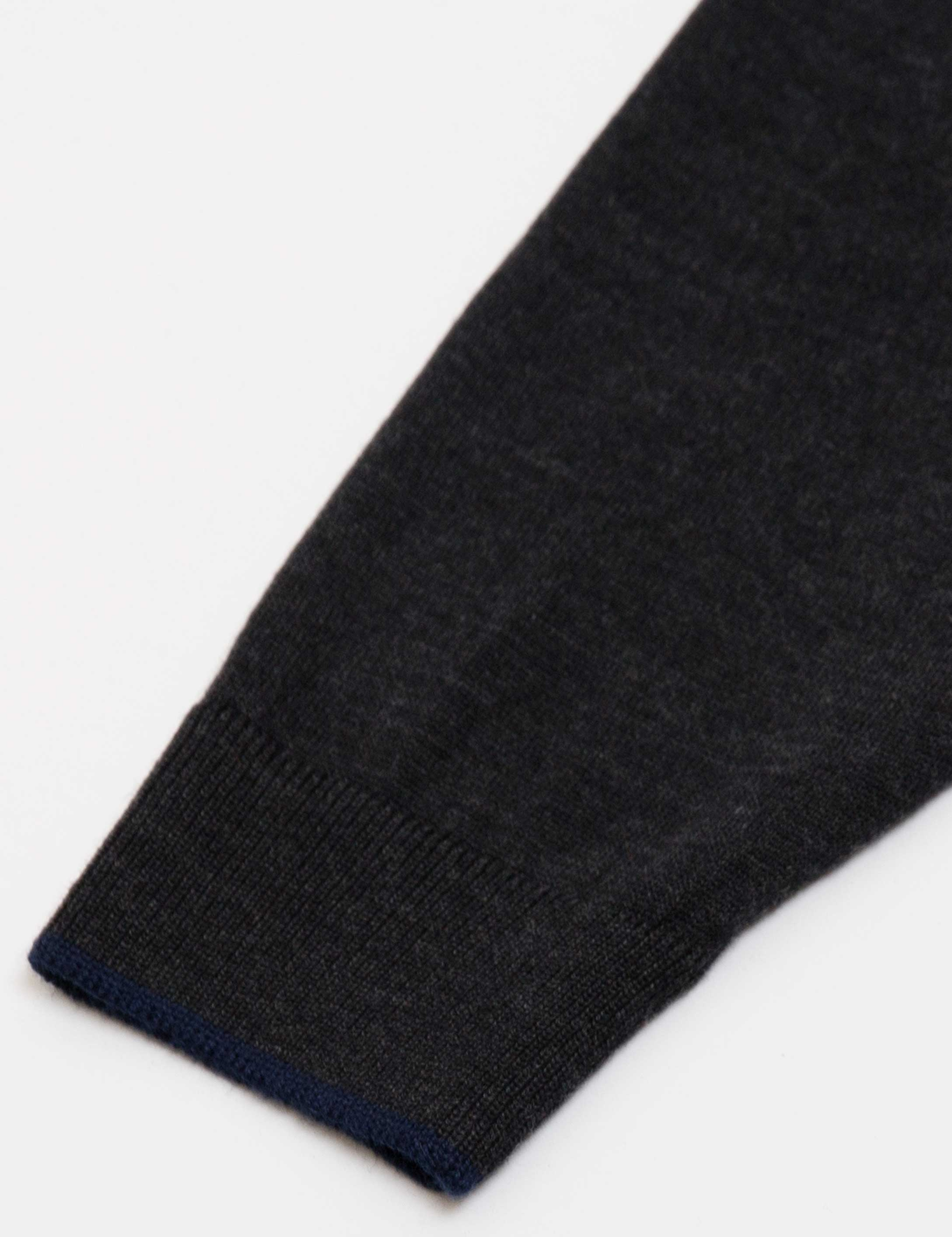 Antrasit Gri Melanj Slim Fit Basic Triko Kazak