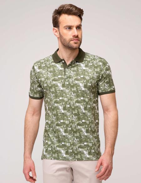 Yeşil Slim Fit Tişört - 50185860034