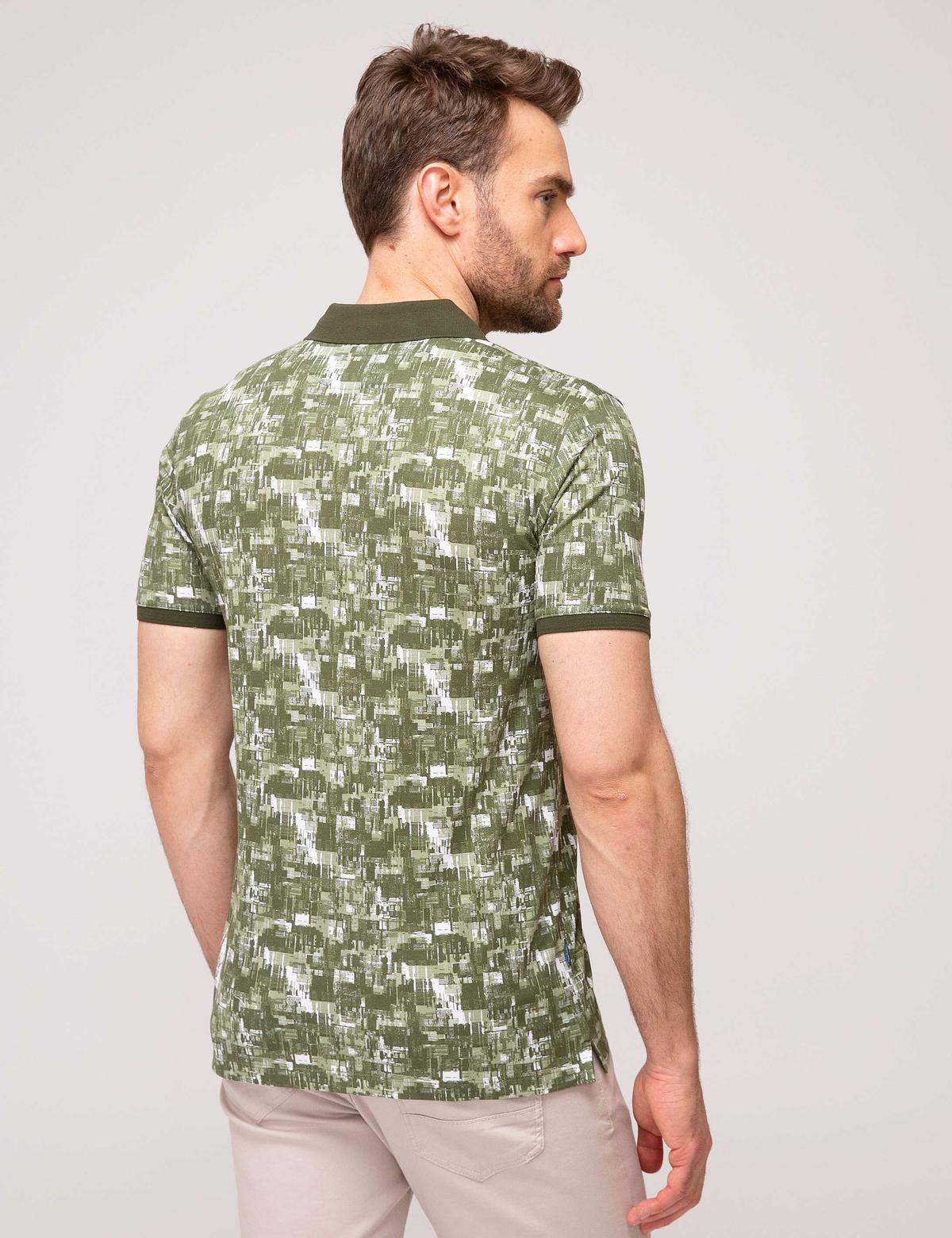 Yeşil Slim Fit Tişört - 50185860034