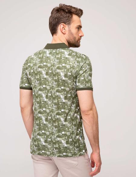 Yeşil Slim Fit Tişört - 50185860034