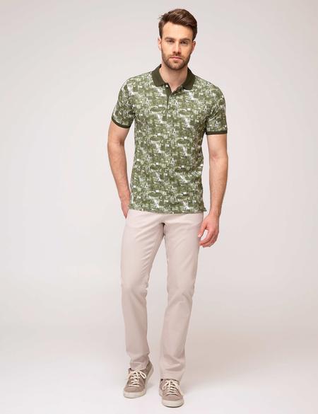 Yeşil Slim Fit Tişört - 50185860034