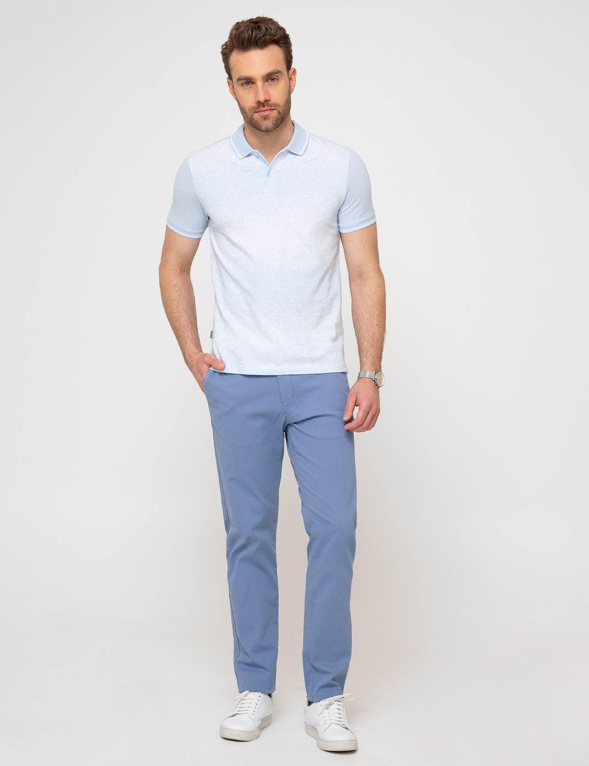 Açık Mavi Slim Fit T-Shirt - 50185908043