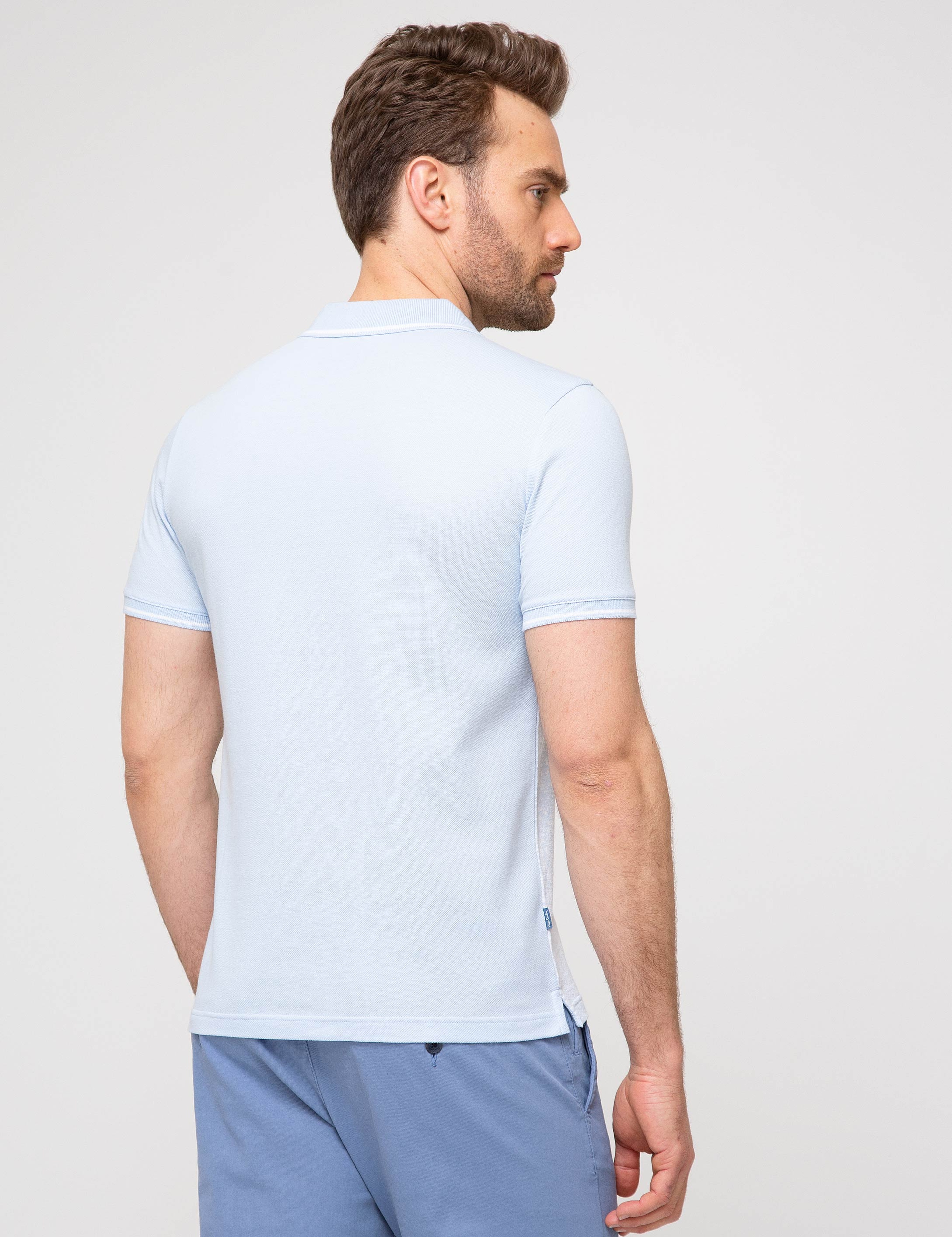 Açık Mavi Slim Fit T-Shirt - Image 4