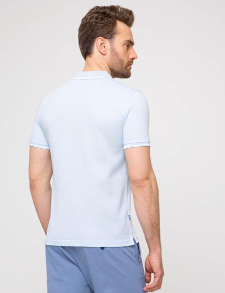 Açık Mavi Slim Fit T-Shirt - 50185908043