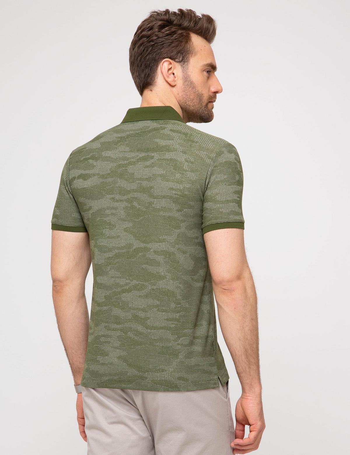 Yeşil Slim Fit Polo Yaka T-Shirt - 50186425013