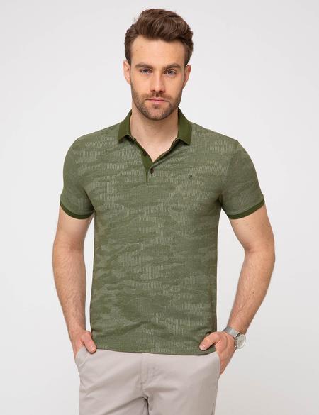 Yeşil Slim Fit Polo Yaka T-Shirt - 50186425013