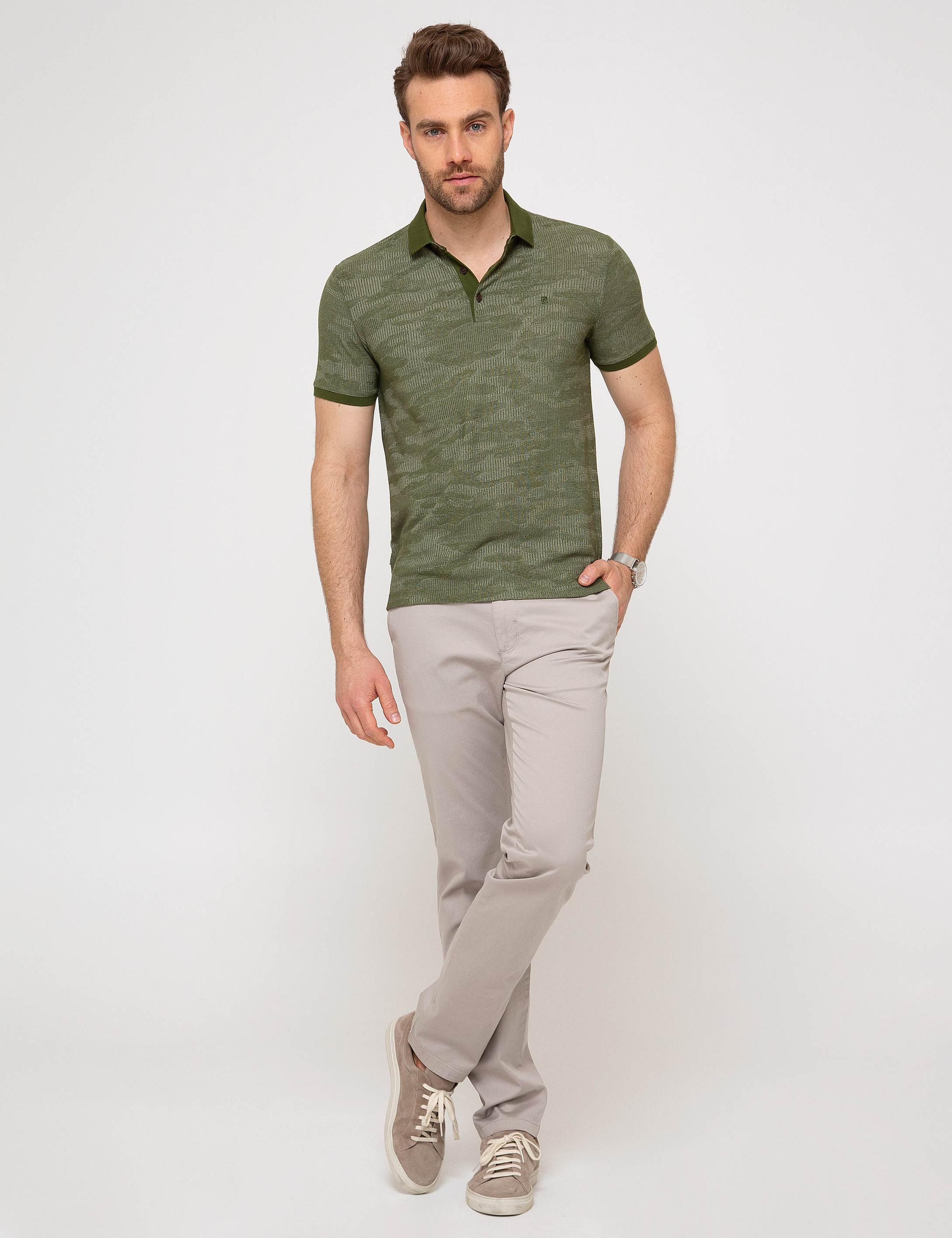 Yeşil Slim Fit Polo Yaka T-Shirt