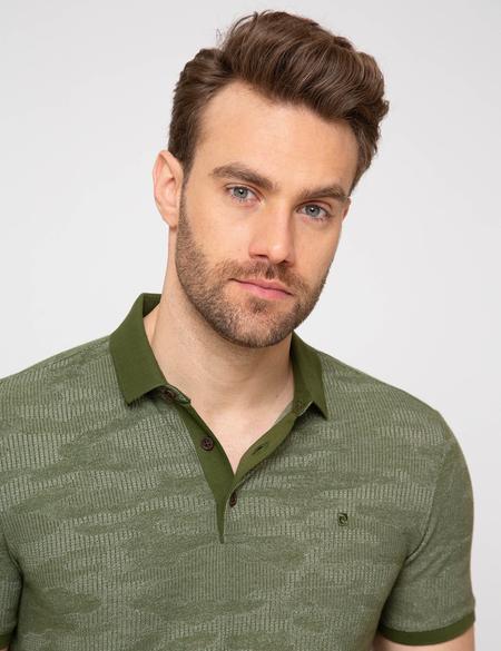 Yeşil Slim Fit Polo Yaka T-Shirt - 50186425013