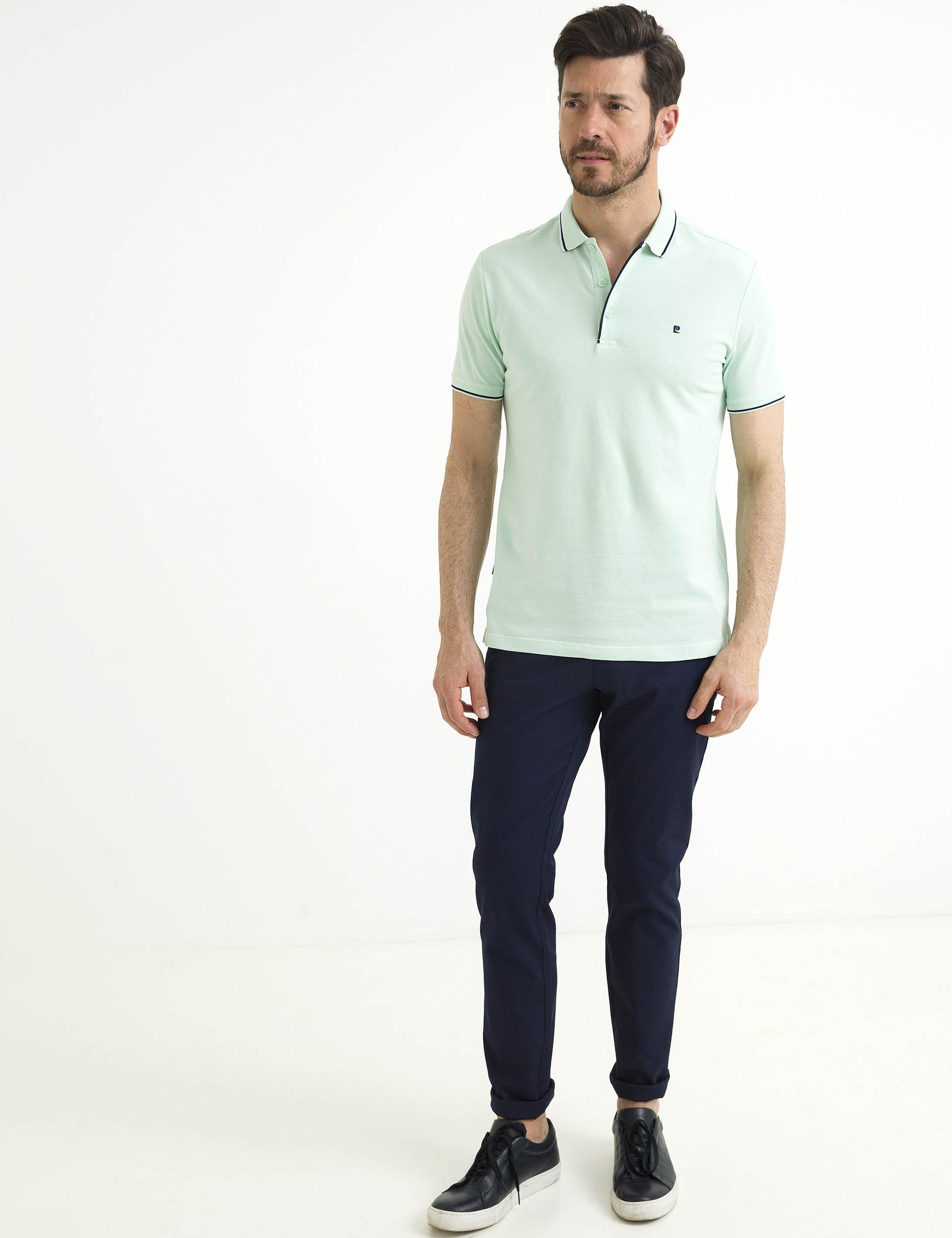 Mint Yeşil Slim Fit Polo Yaka T-Shirt