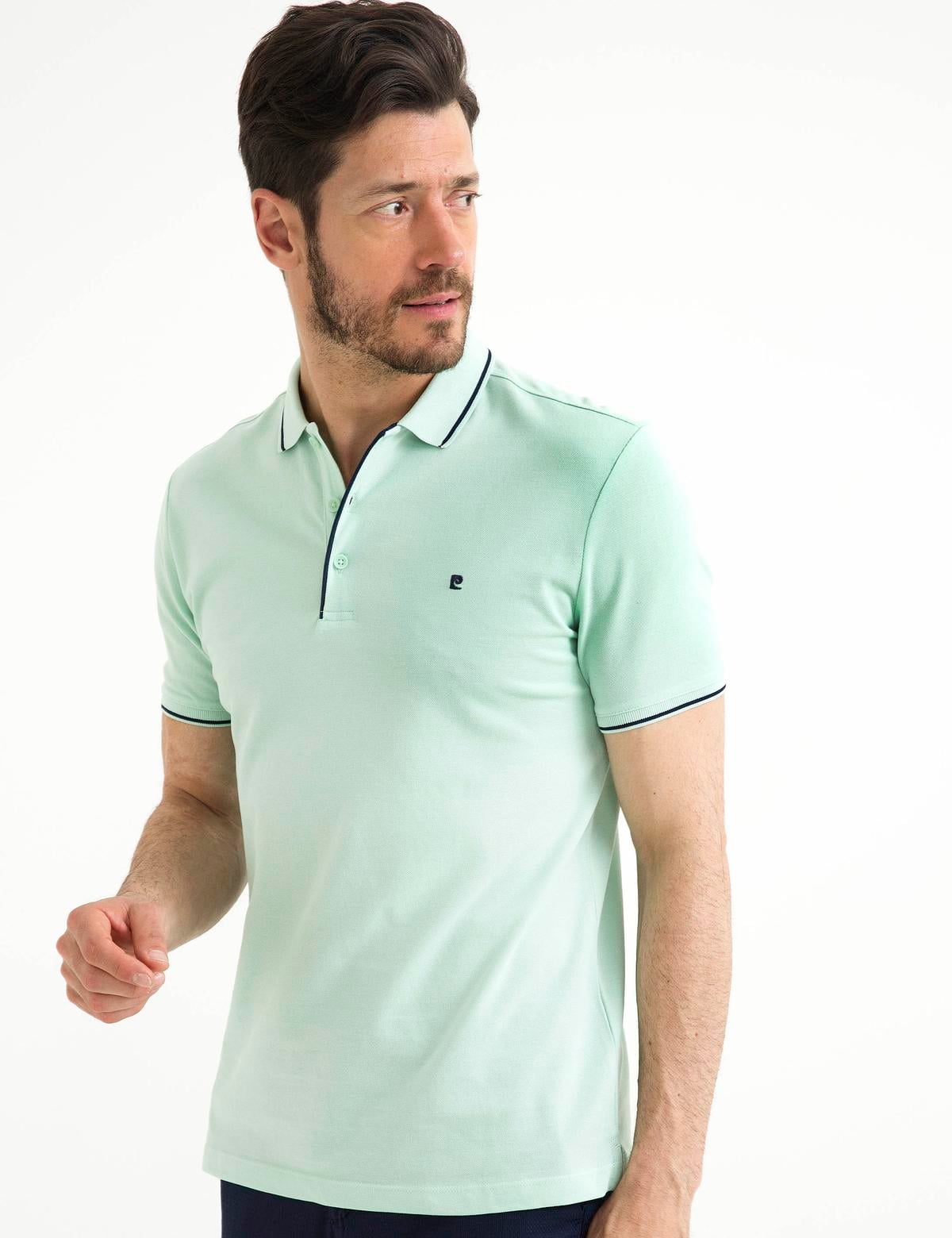 Mint Yeşil Slim Fit Polo Yaka T-Shirt