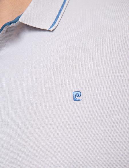 Açık Gri Slim Fit Polo Yaka T-Shirt - 50187370128