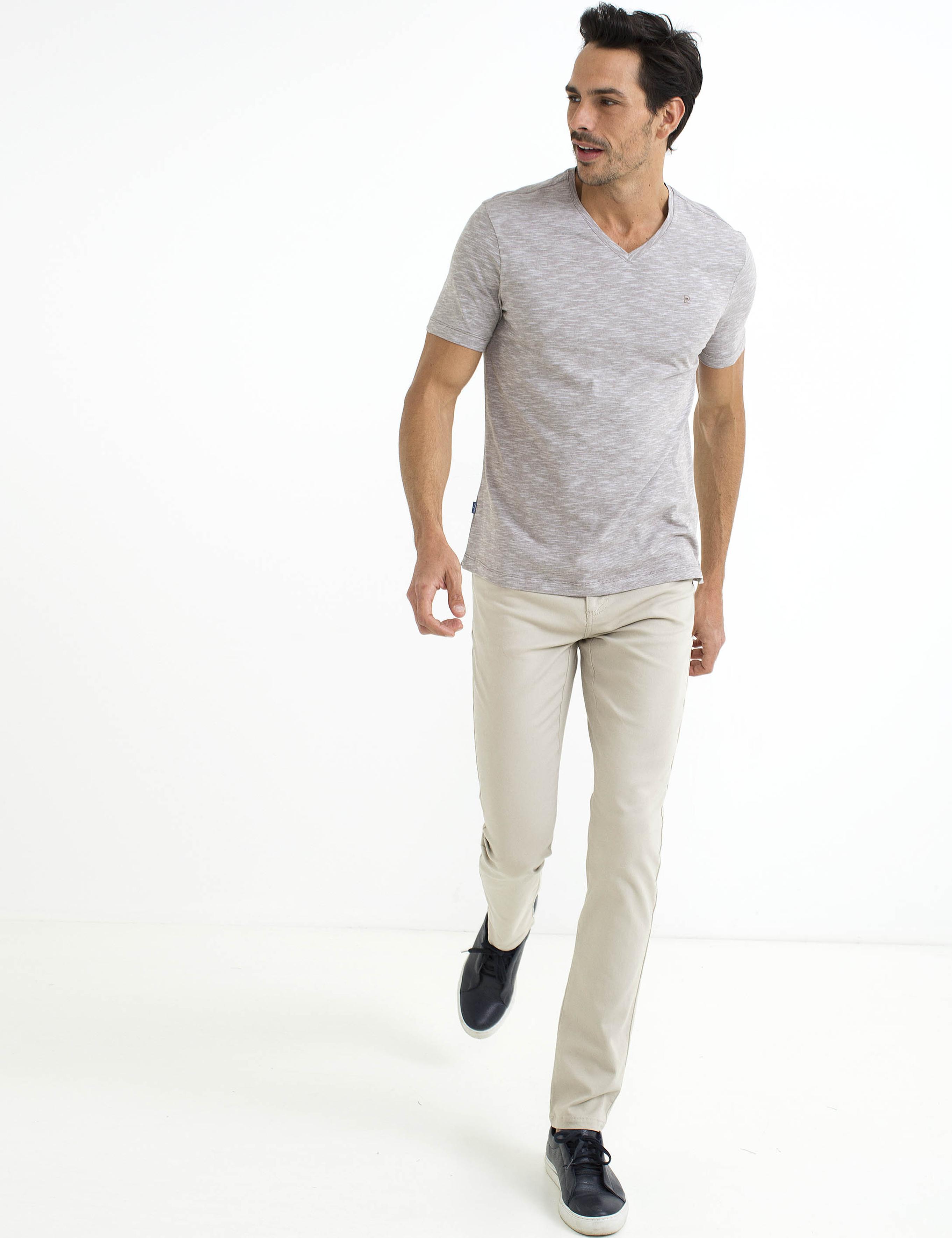 Vizon Slim Fit V Yaka T-Shirt