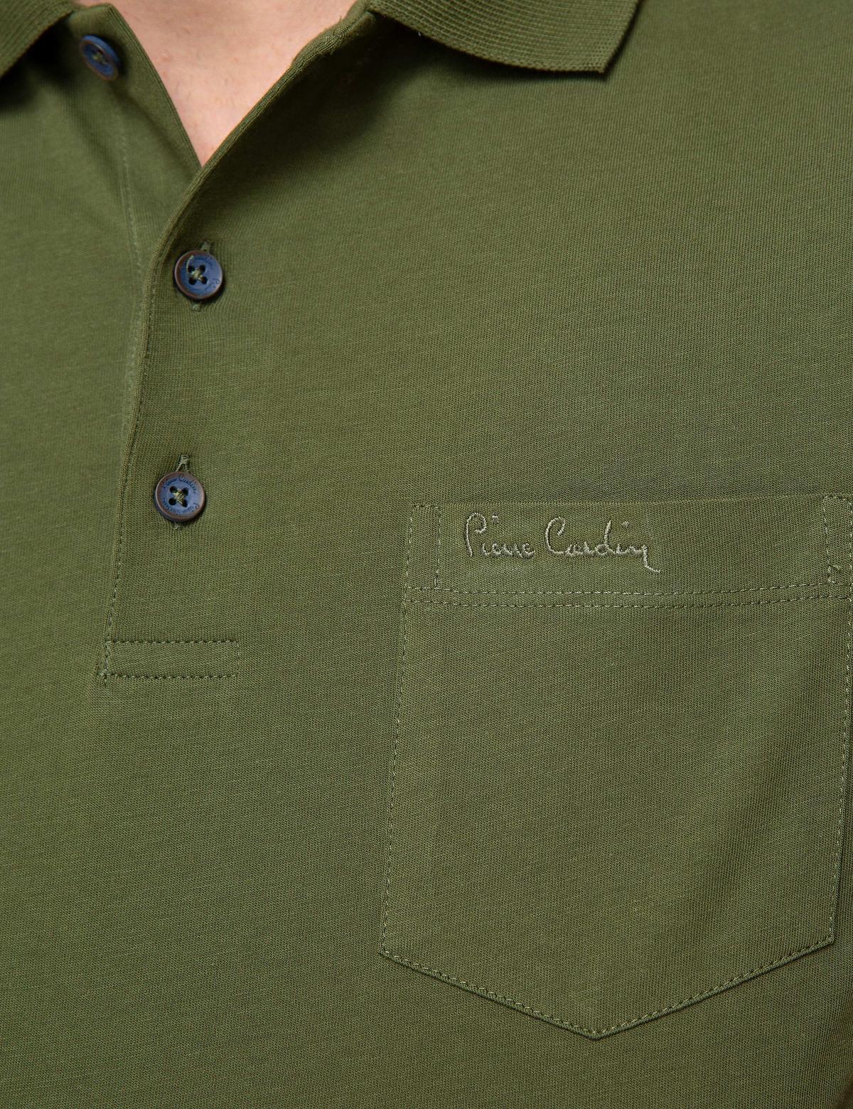 Koyu Yeşil Regular Fit Polo Yaka Basic T-shirt - 50188639064