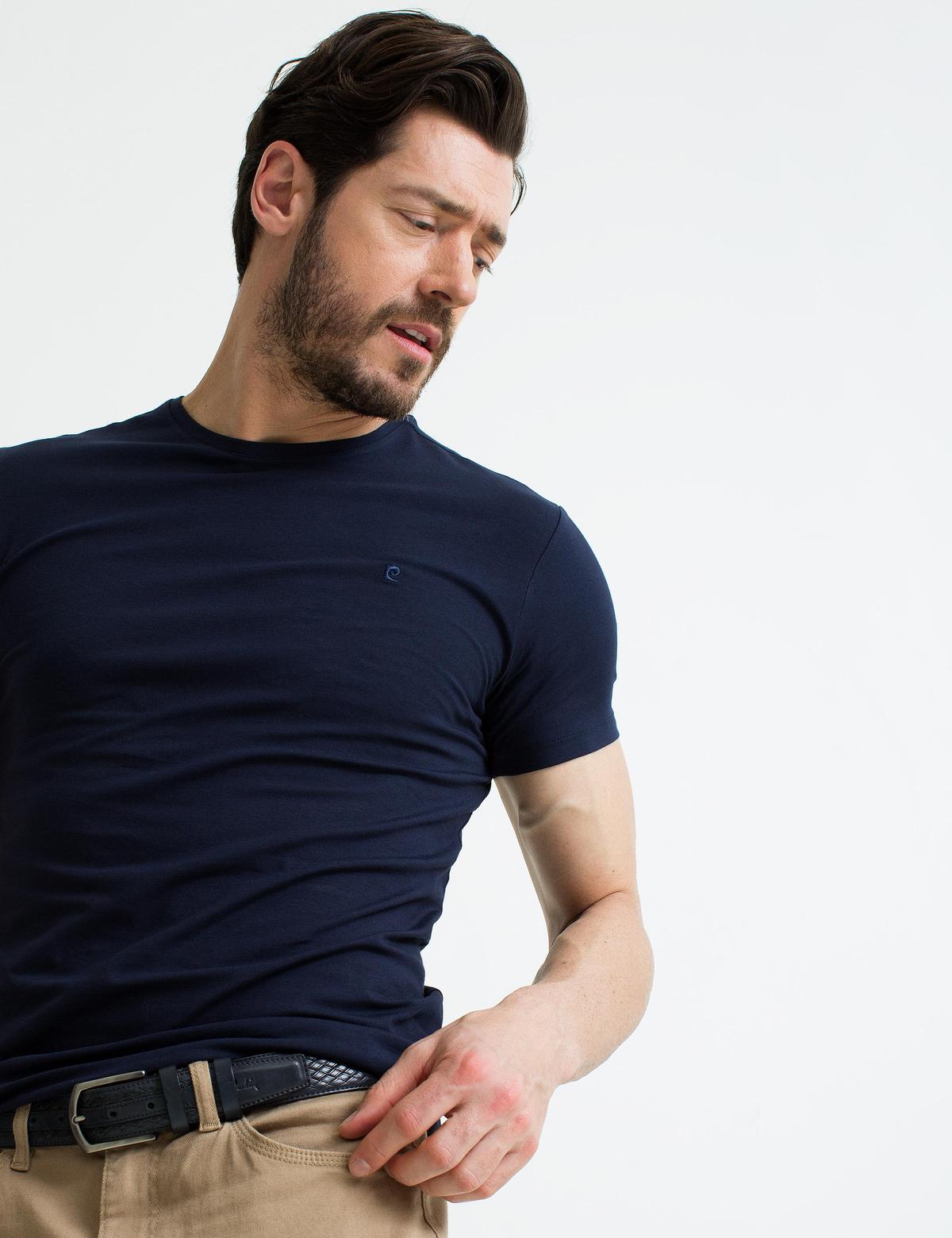 Lacivert Ex. Slim Fit T-Shirt