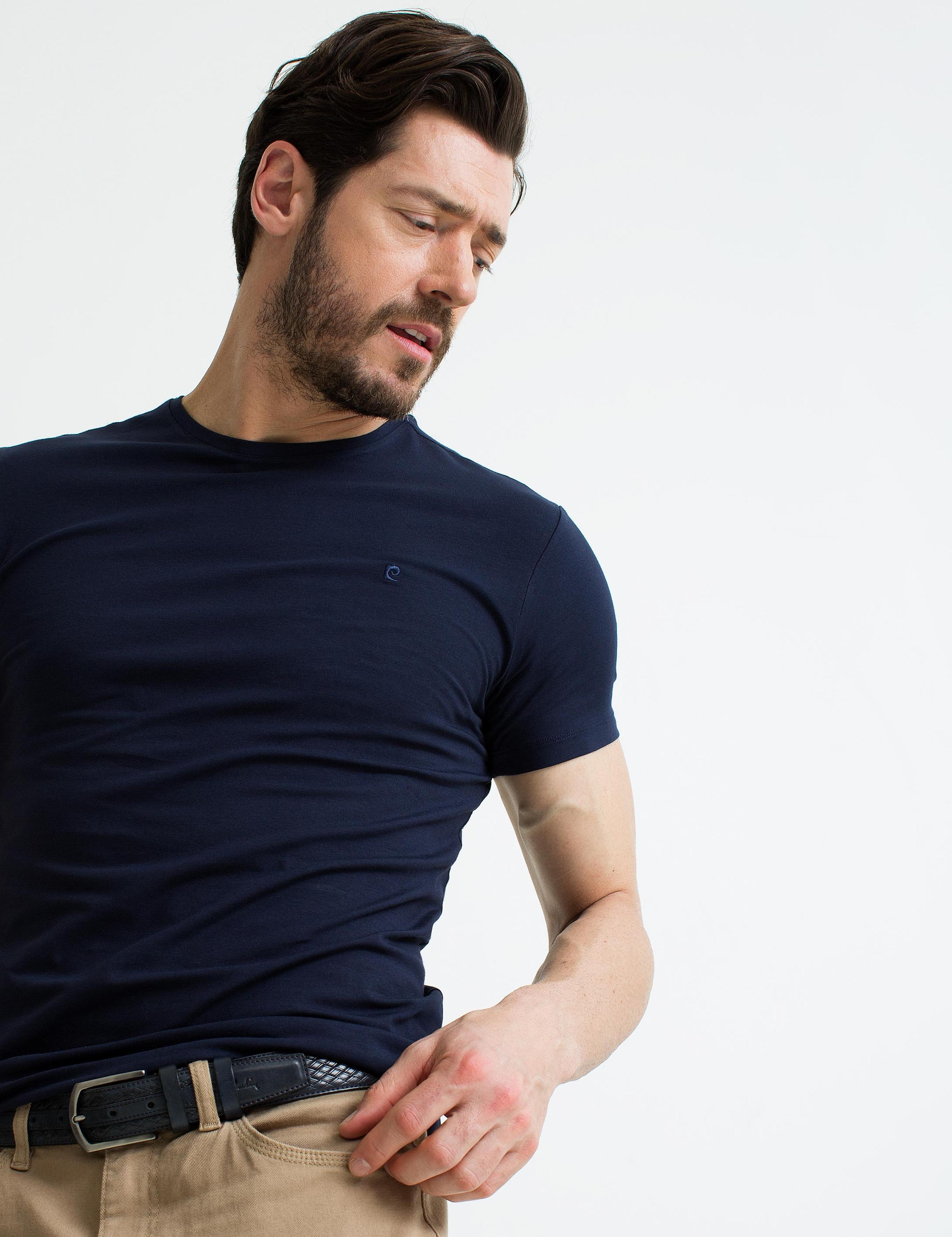 Lacivert Ex. Slim Fit T-Shirt