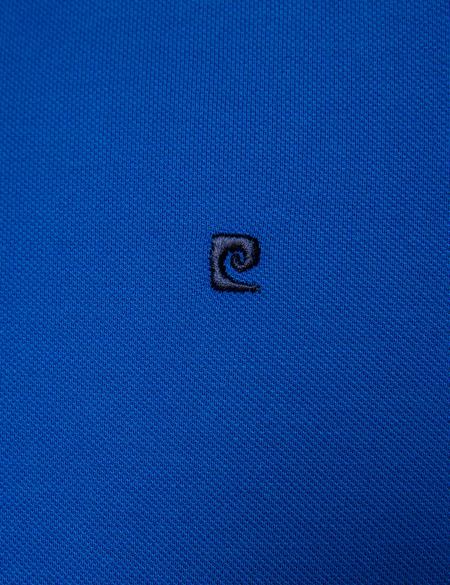 Saks Mavi Slim Fit Polo Yaka Basic T-Shirt - 50197145032