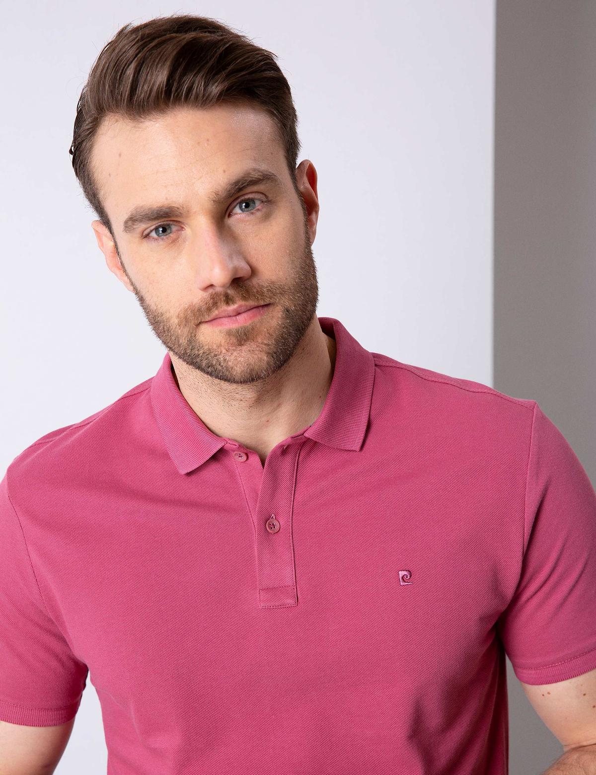 Gül Kurusu Slim Fit Basic Polo Yaka T-Shirt