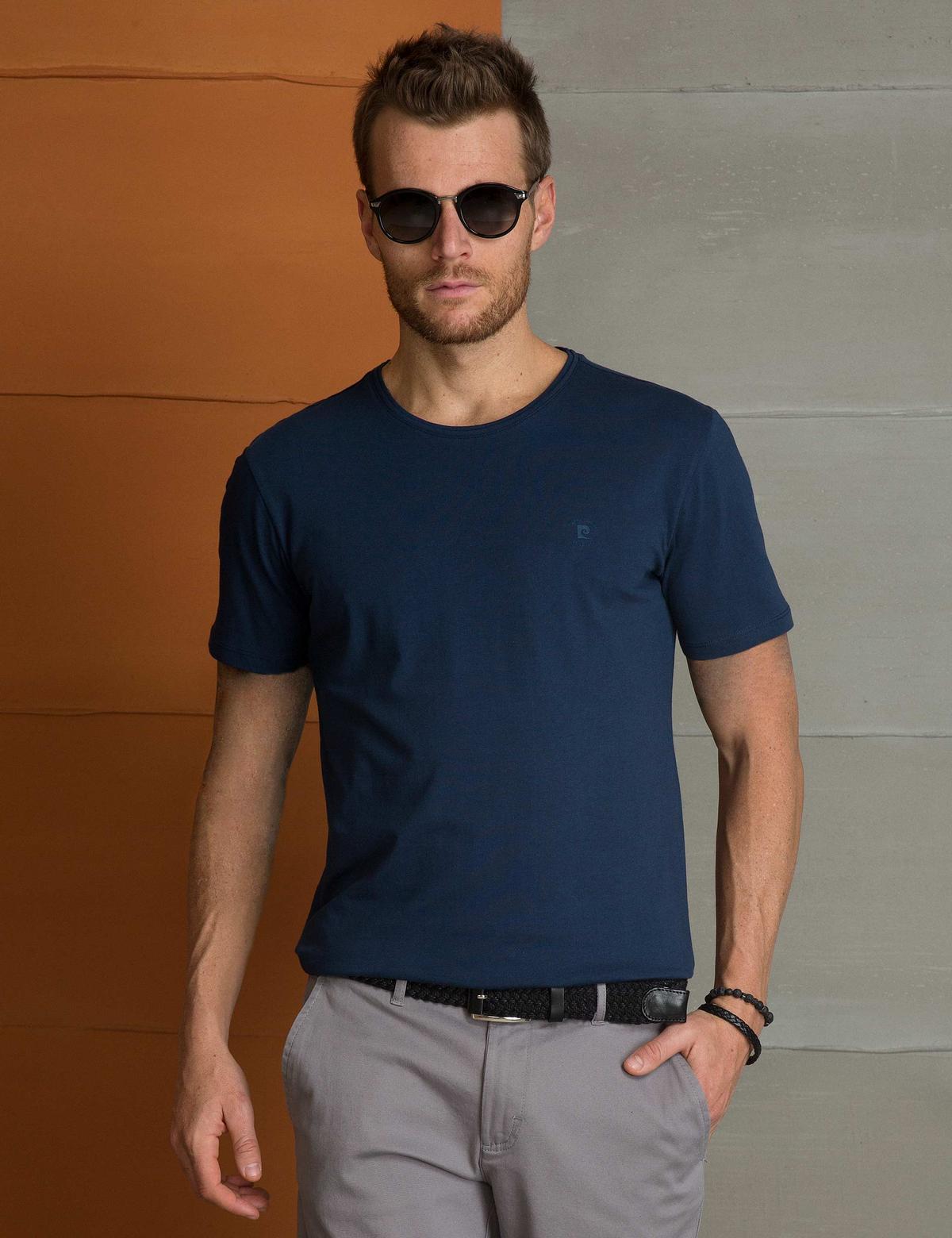 Lacivert Slim Fit T-shirt - 50200368037