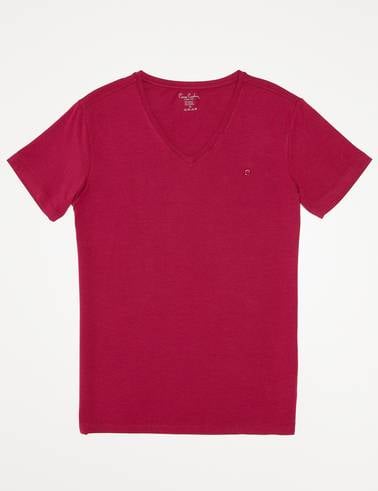 Fuşya Slim Fit Tişört
