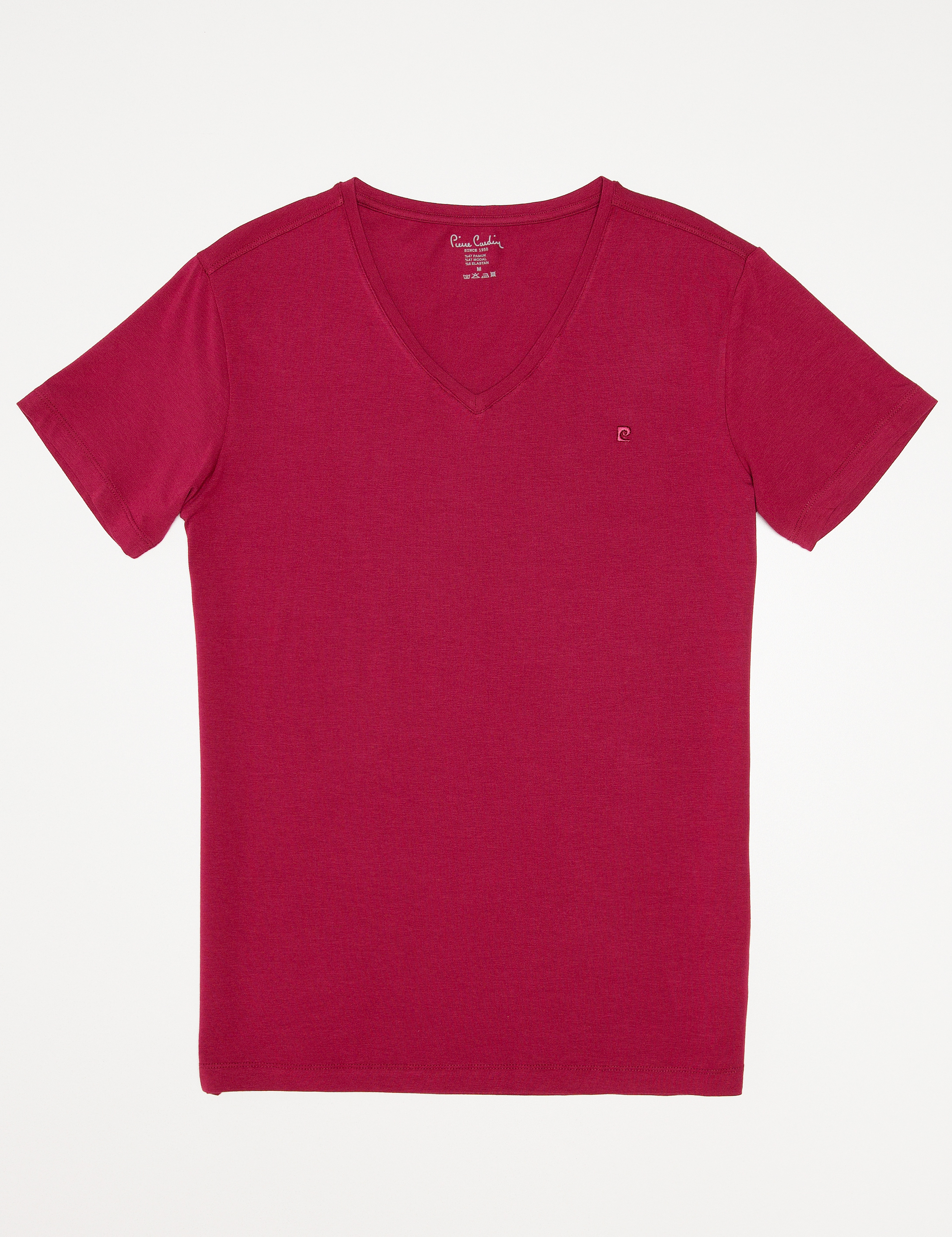Fuşya Slim Fit Tişört - Image 3