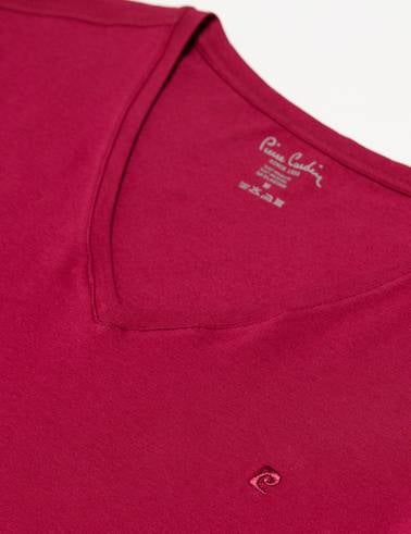 Fuşya Slim Fit Tişört
