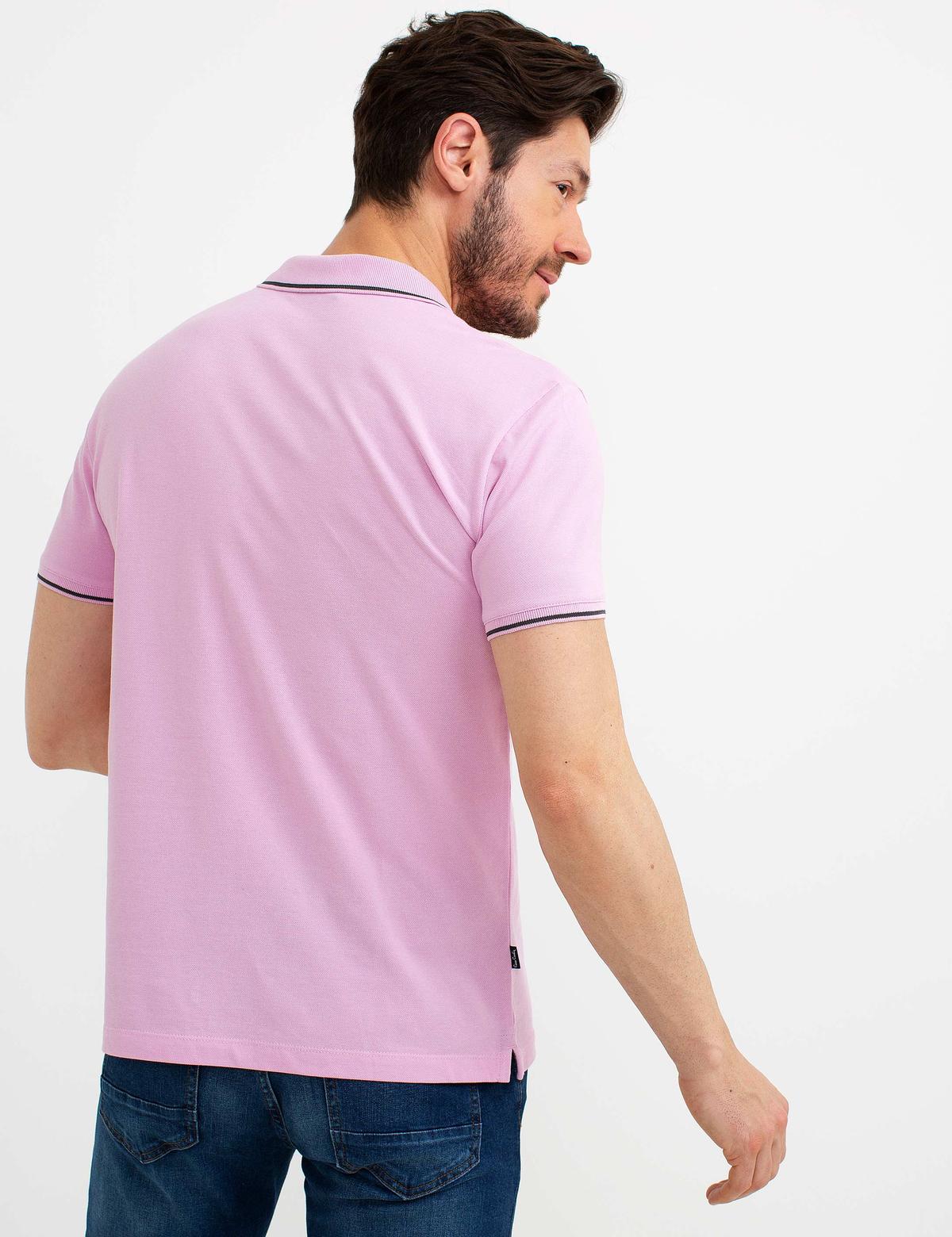 Pembe Slim Fit Polo Yaka T-Shirt - 50197145077
