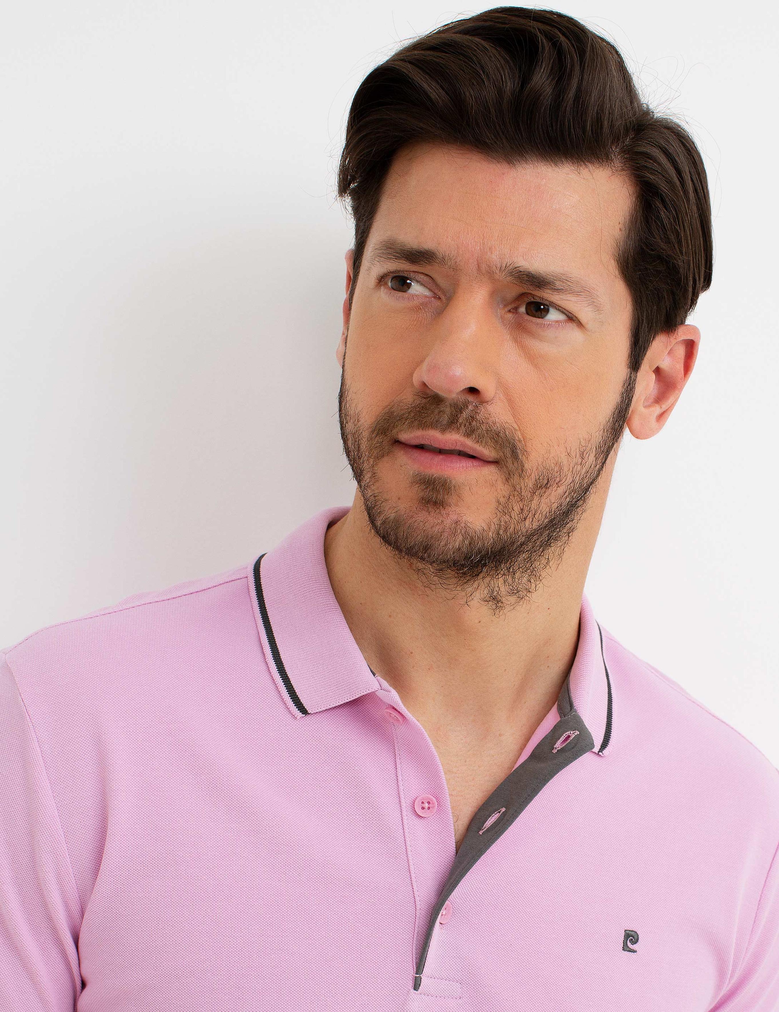 Pembe Slim Fit Polo Yaka T-Shirt