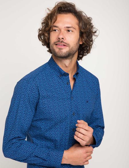 LACIVERT GOMLEK UZUNKOL - 50185691006