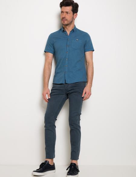 İndigo Slim Fit Kısa Kol Gömlek - 50185776080