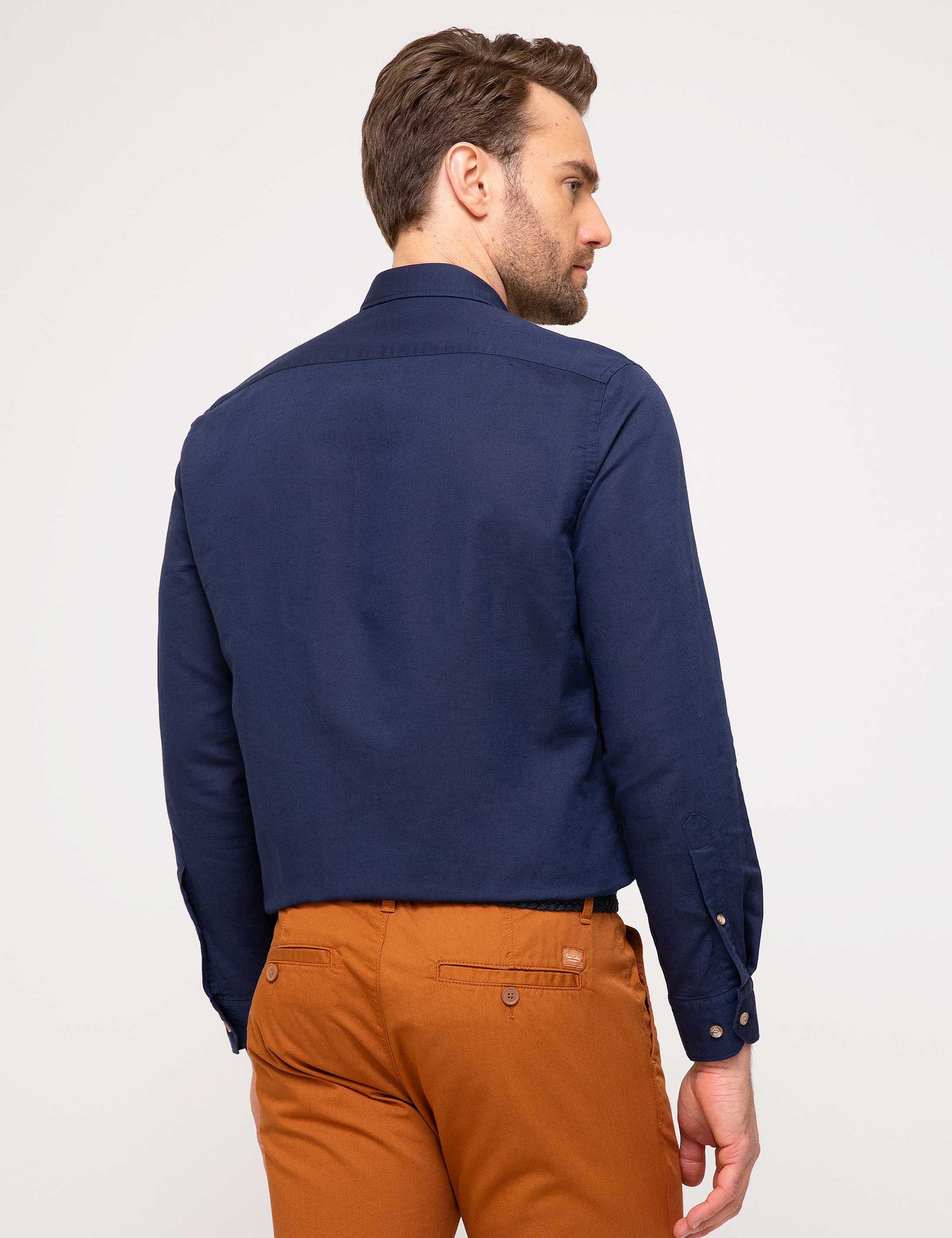 Lacivert Slim Fit Gömlek - Image 3
