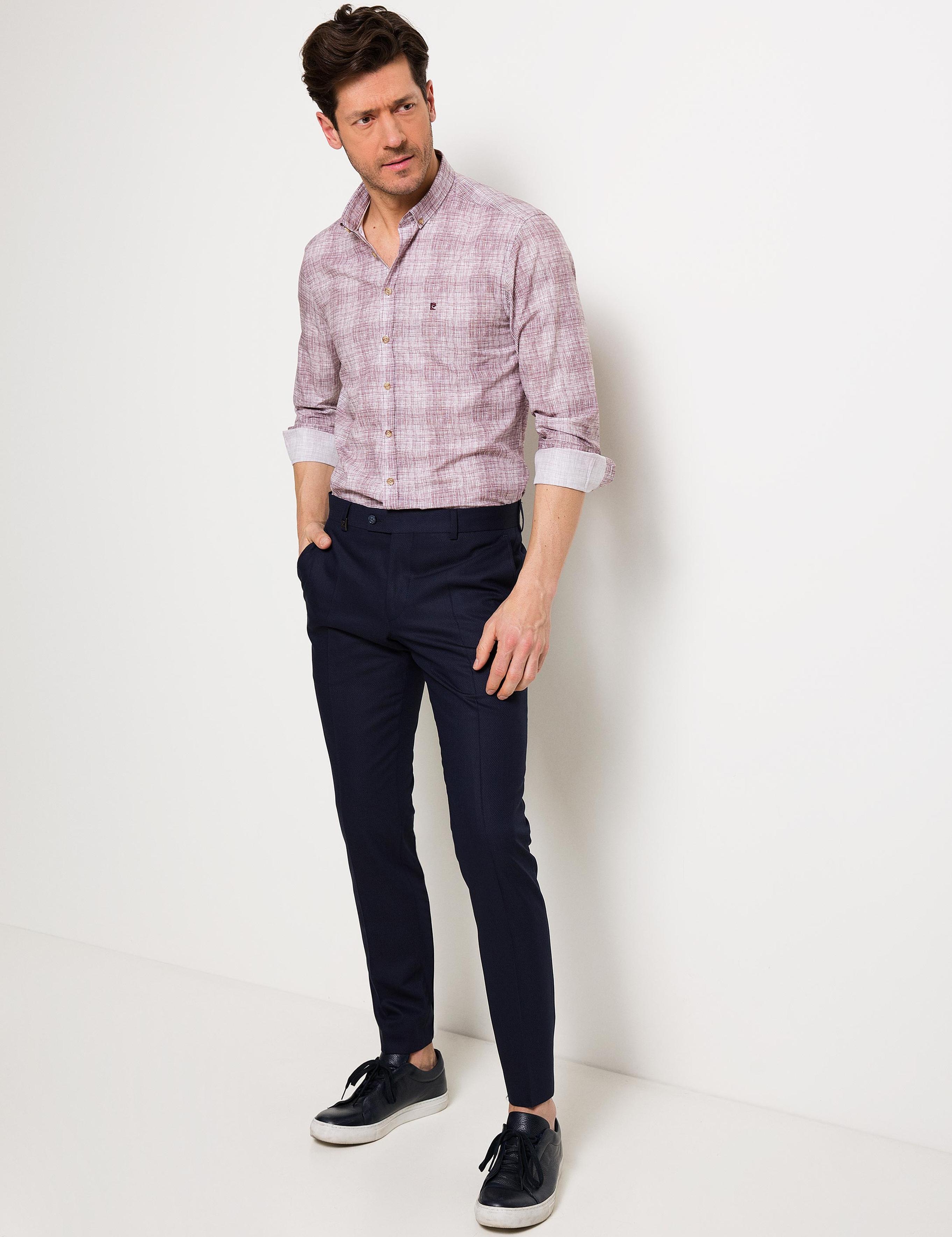 Bordo Slim Fit Gömlek